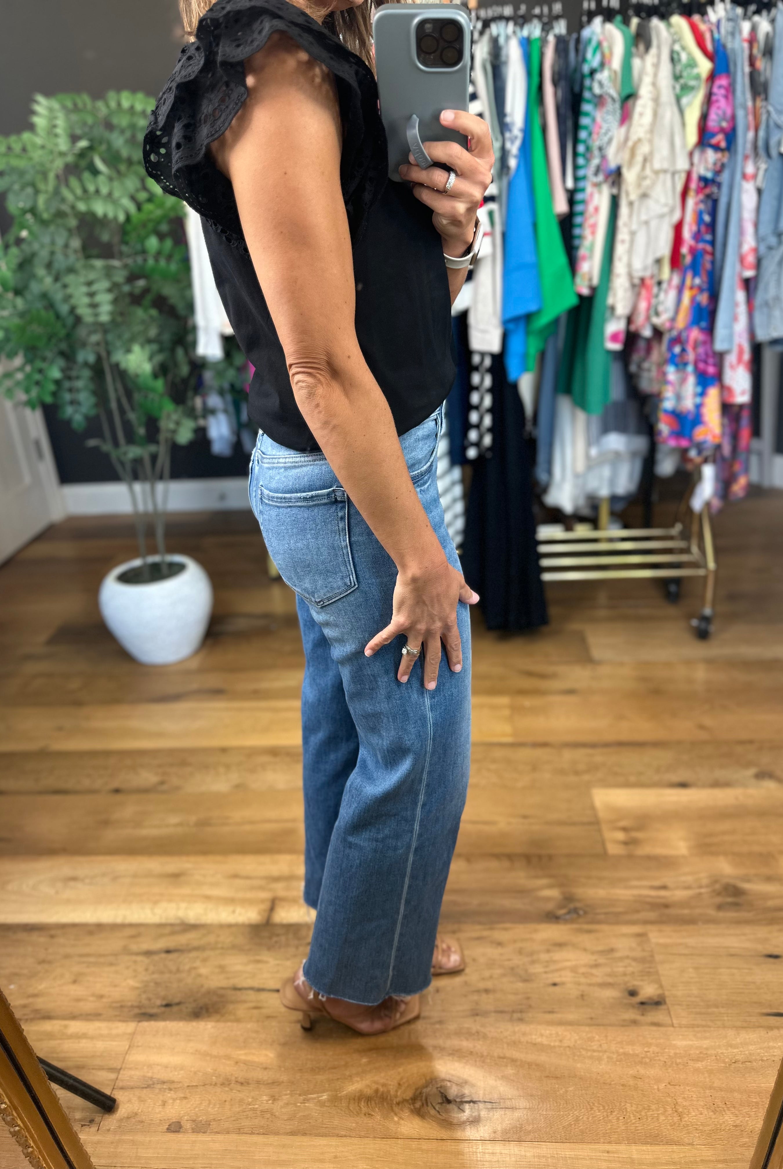 Playing Along Flutter-Sleeve Top-Short Sleeves-Vine & Love-Anna Kaytes Boutique, Women's Fashion Boutique in Grinnell, Iowa