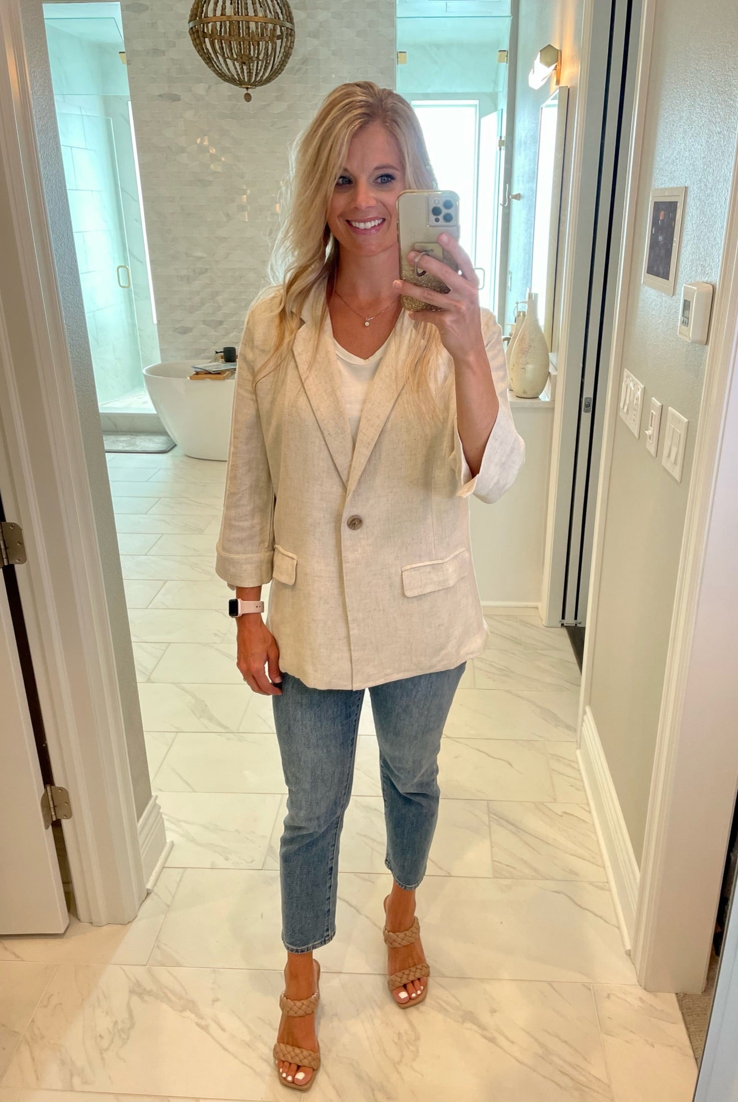 First Directions Linen Boyfriend Fit Blazer - Multiple Options-Blazers-Allie Rose-Anna Kaytes Boutique, Women's Fashion Boutique in Grinnell, Iowa