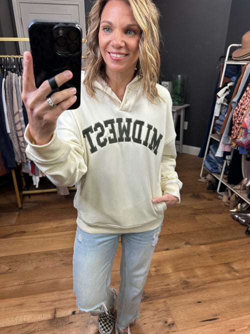 Midwest Girl Chenille Hoodie - Ivory-Thread & Supply J1678cpkts-Anna Kaytes Boutique, Women's Fashion Boutique in Grinnell, Iowa