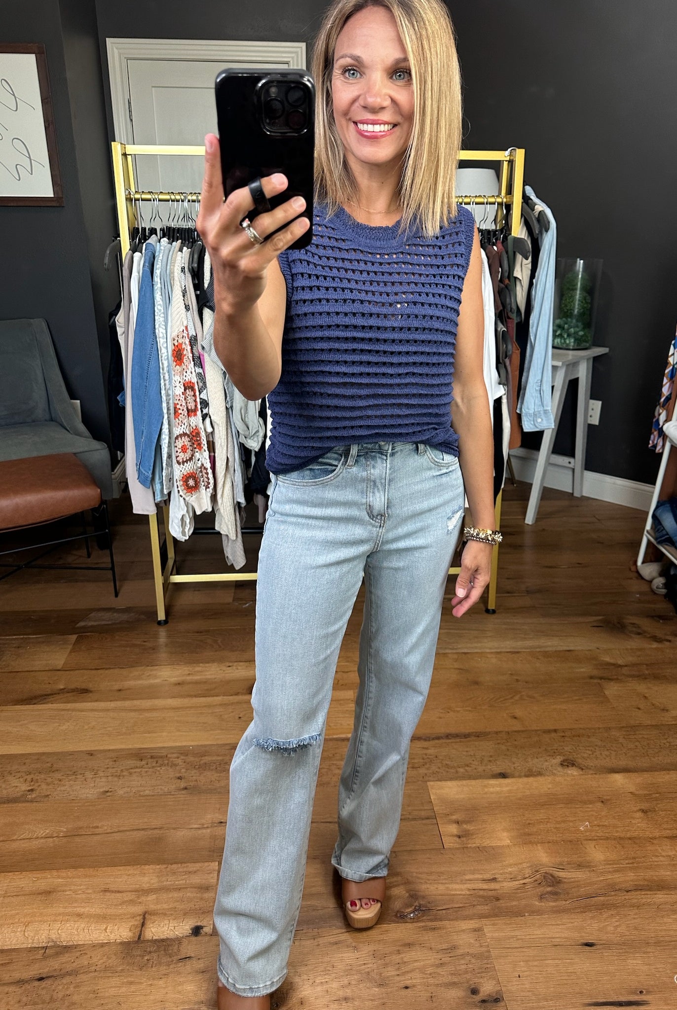 In True Comfort Crochet Knit Top - Multiple Options-Short Sleeves-By together W1459-Anna Kaytes Boutique, Women's Fashion Boutique in Grinnell, Iowa