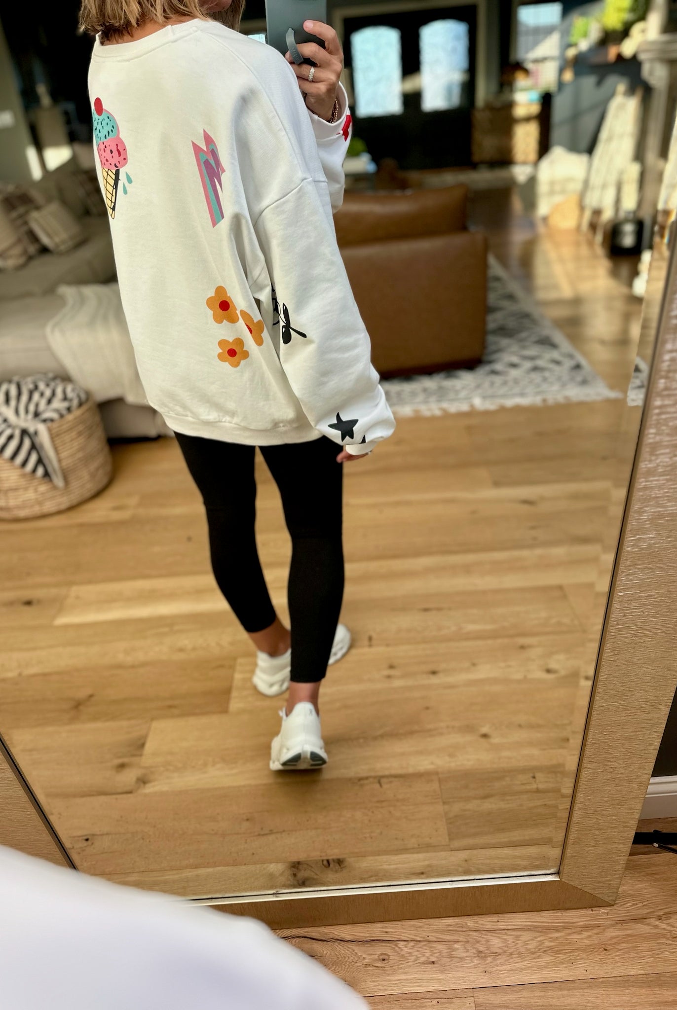 Somebody Loves You Graphic Print Crewneck-Bucketlist-Anna Kaytes Boutique, Women's Fashion Boutique in Grinnell, Iowa