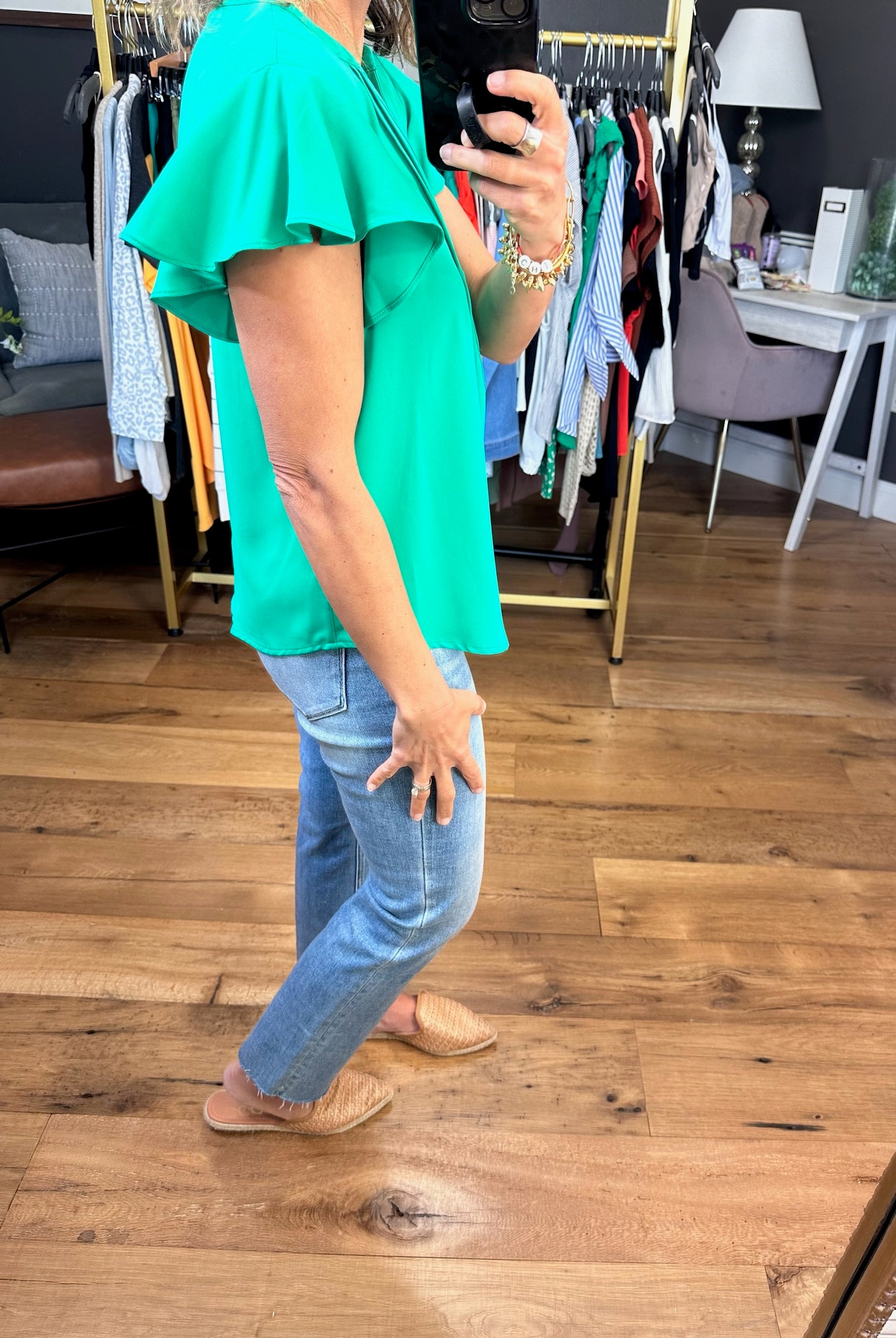 Good Side Flutter Sleeve Top - Multiple Options-Short Sleeves-Anna Kaytes Boutique-Anna Kaytes Boutique, Women's Fashion Boutique in Grinnell, Iowa