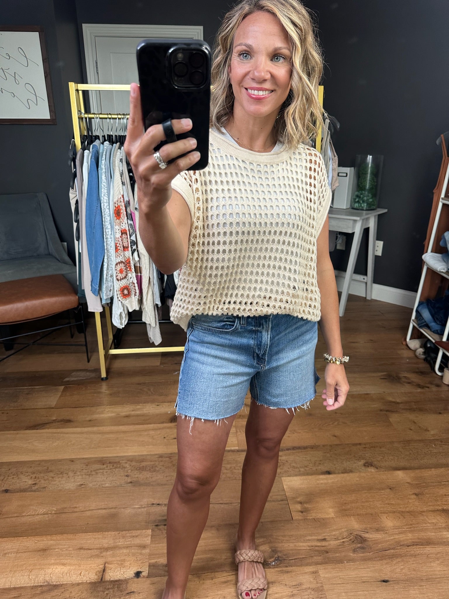 **The Sydney High-Rise Denim Short-Shorts-Vervet-Anna Kaytes Boutique, Women's Fashion Boutique in Grinnell, Iowa