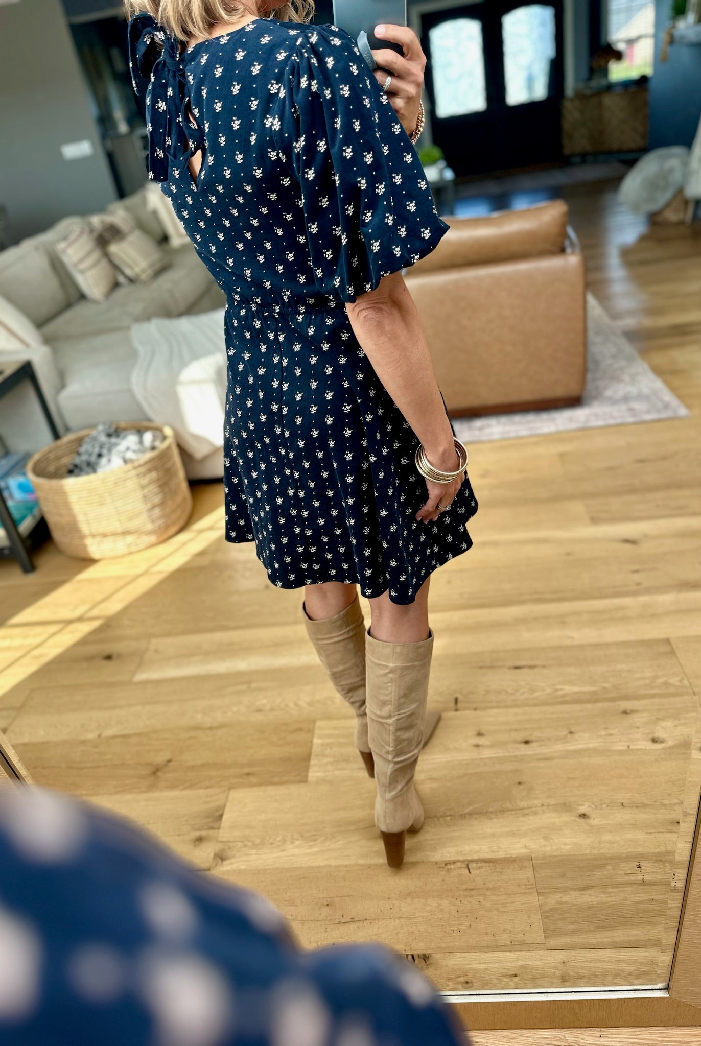 Under The Prairie Sunset Puff Sleeve Dress-Wishlist-Anna Kaytes Boutique, Women's Fashion Boutique in Grinnell, Iowa