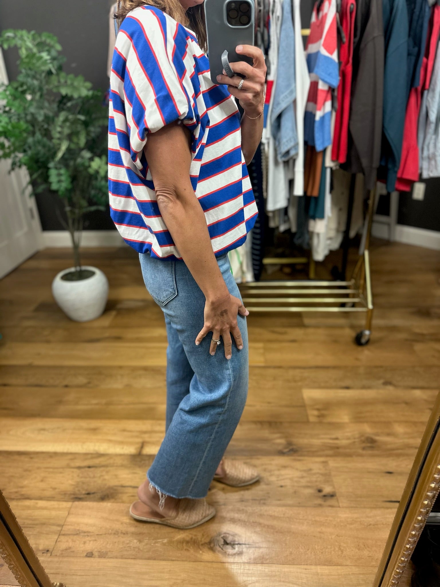 Liberty Hero Striped Top-Short Sleeves-Wishlist-Anna Kaytes Boutique, Women's Fashion Boutique in Grinnell, Iowa