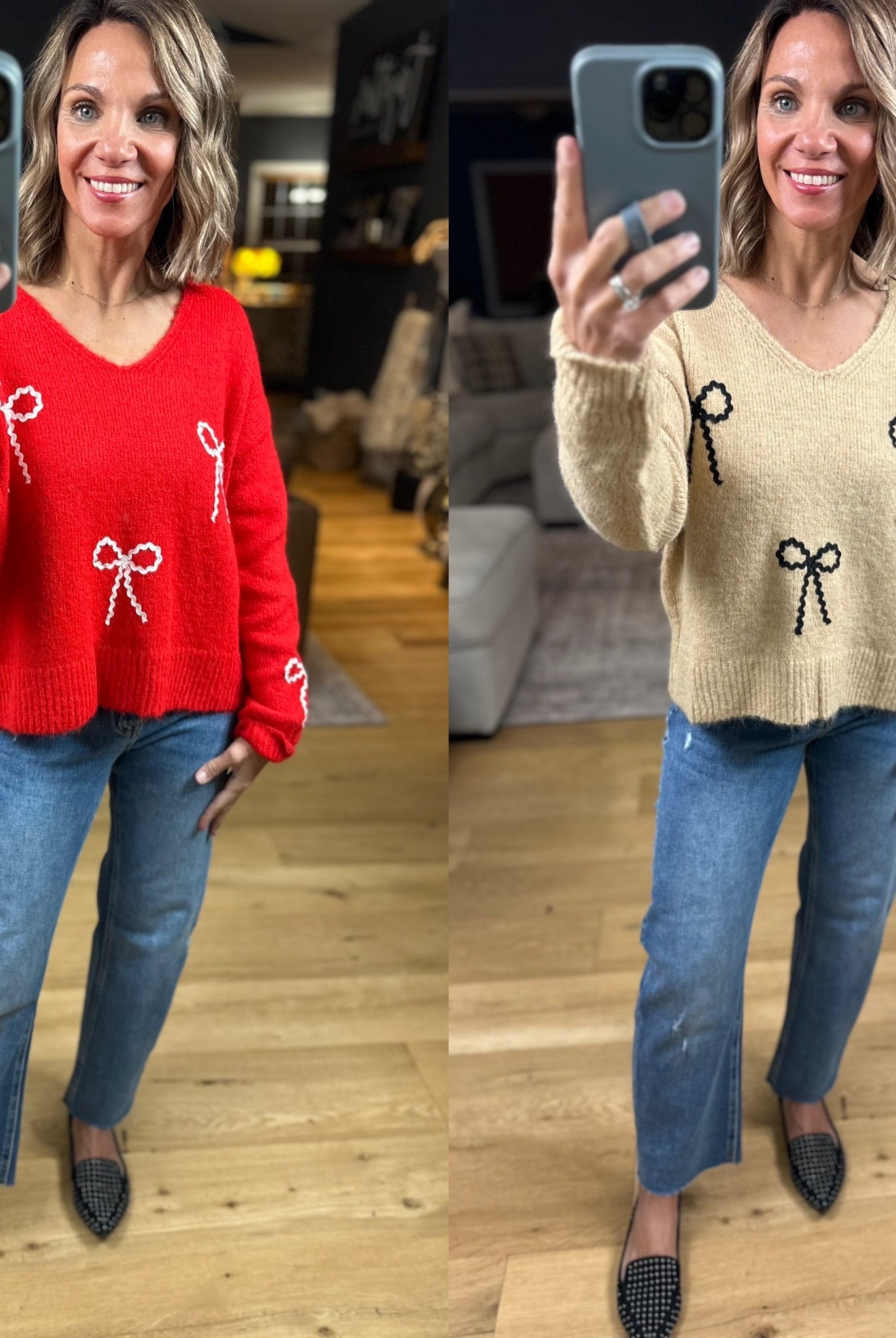 Finishing Touches Bow-Detail Sweater-Sweaters-Wishlist-Anna Kaytes Boutique, Women's Fashion Boutique in Grinnell, Iowa