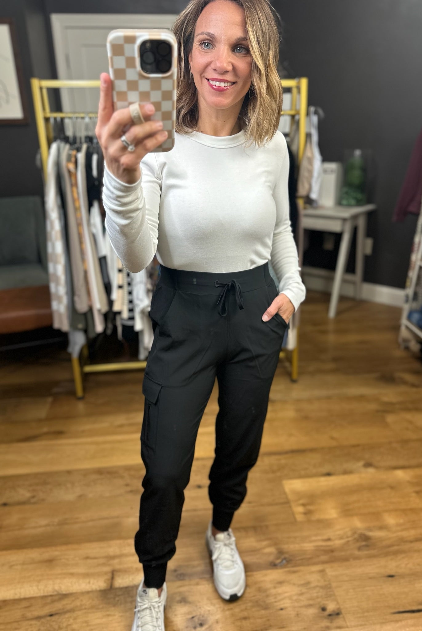 Move Mountains High-Waisted Jogger - Black-Mono B-Anna Kaytes Boutique, Women's Fashion Boutique in Grinnell, Iowa