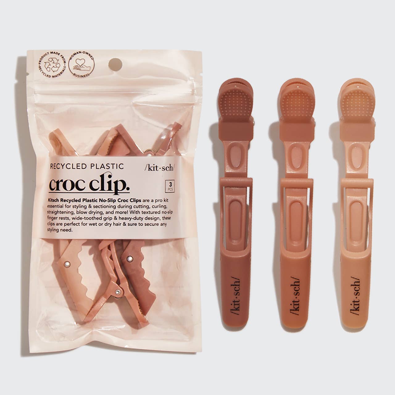 Kitsch Recycled Plastic Crocodile Clip 3pc - Multi Color-KITSCH-Anna Kaytes Boutique, Women's Fashion Boutique in Grinnell, Iowa