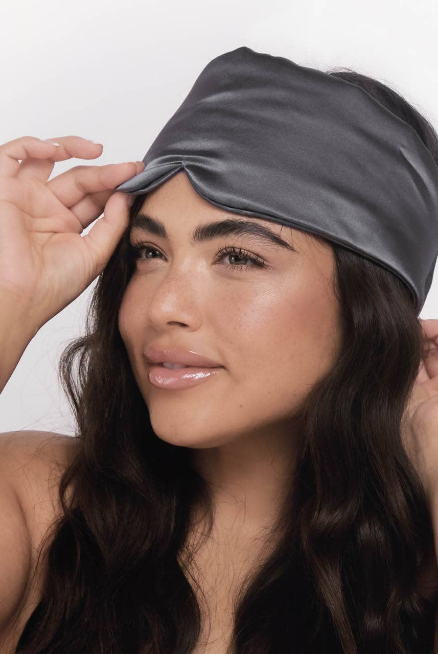 The Pillow Eye Mask - Charcoal-Hair Accessories-KITSCH-Anna Kaytes Boutique, Women's Fashion Boutique in Grinnell, Iowa