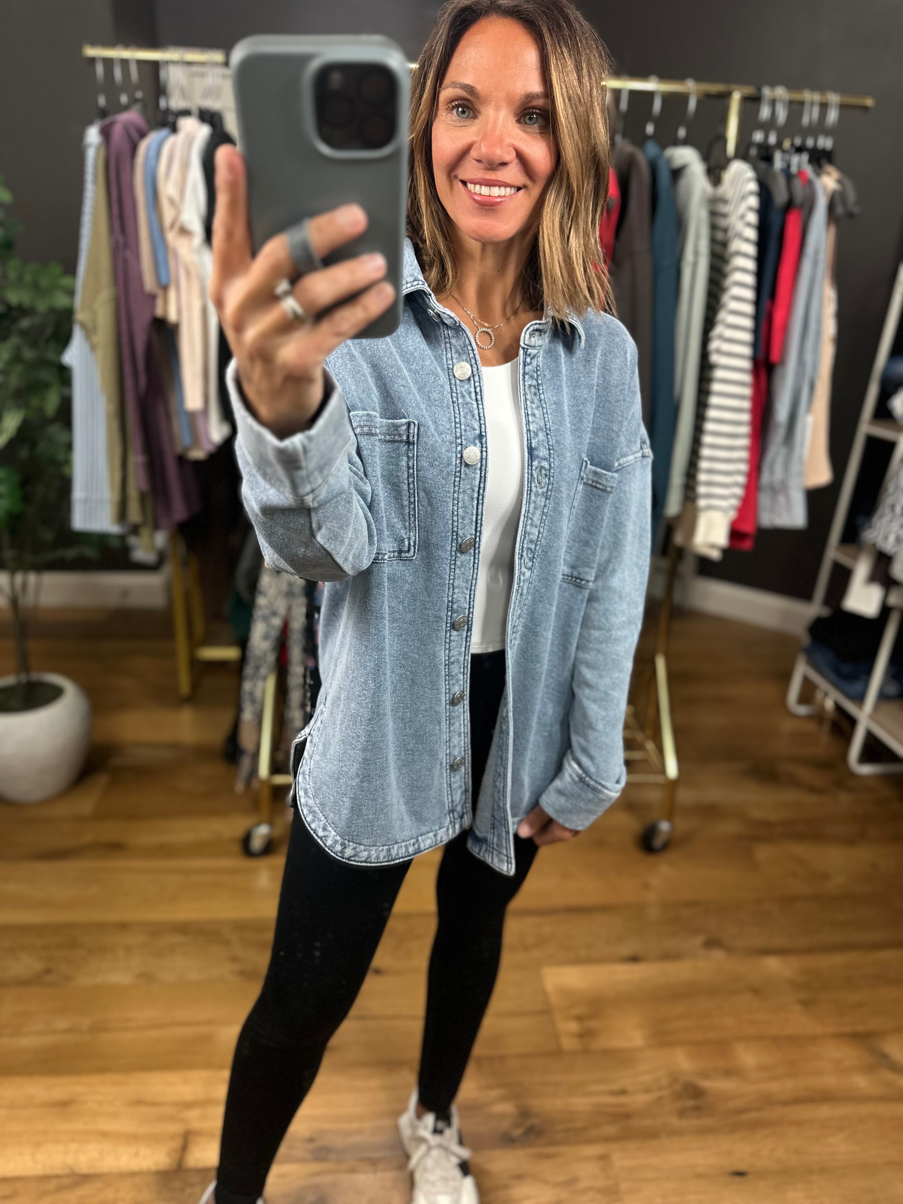 Making Perfect Sense Shacket-Sweaters-Be Cool-Anna Kaytes Boutique, Women's Fashion Boutique in Grinnell, Iowa