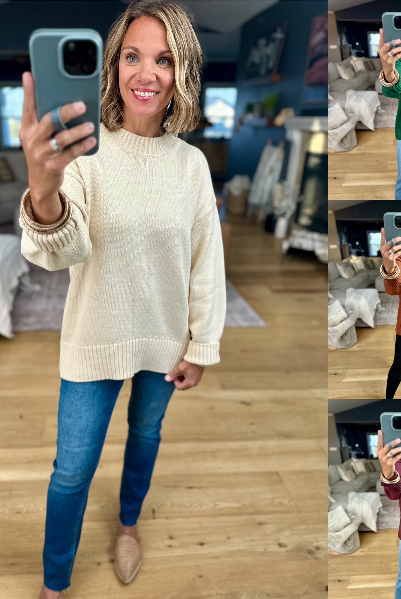 Higher Ground Knit Mock-Neck Sweater-sweater-Wishlist-Anna Kaytes Boutique, Women's Fashion Boutique in Grinnell, Iowa