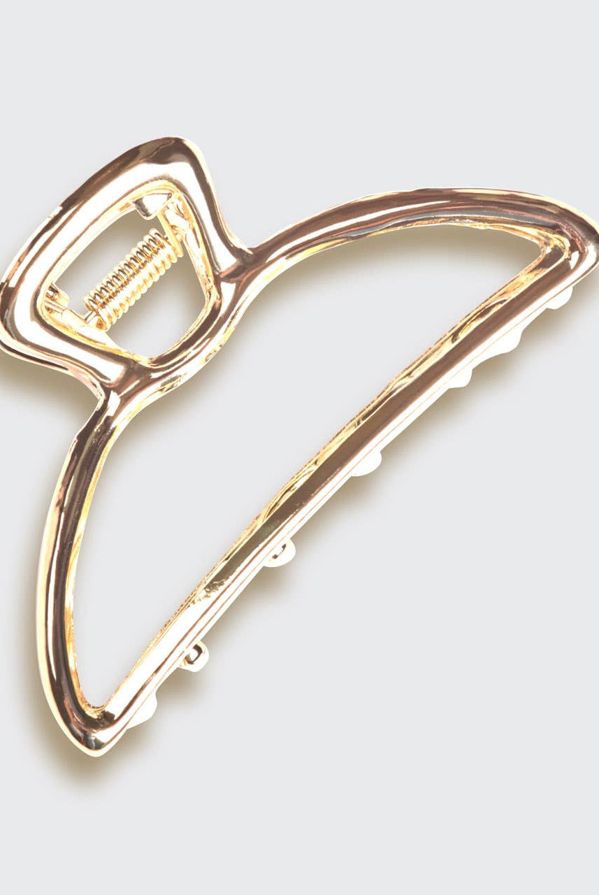 Open Shape Claw Clip - Gold-Hair Accessories-KITSCH-Anna Kaytes Boutique, Women's Fashion Boutique in Grinnell, Iowa