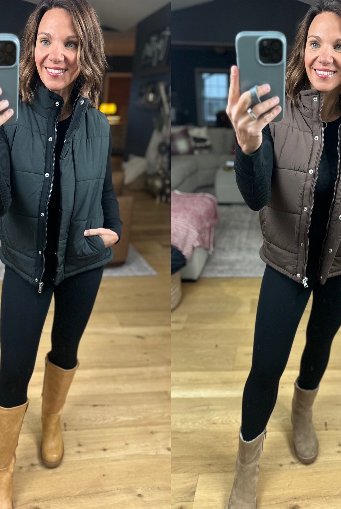 The Peyton Puffer Vest-Sweaters-Zenana-Anna Kaytes Boutique, Women's Fashion Boutique in Grinnell, Iowa