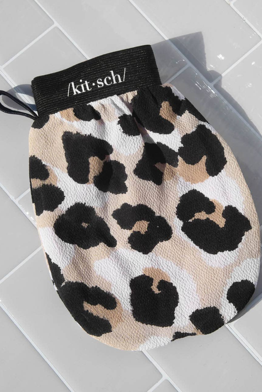 Eco-Friendly Exfoliating Glove - Leopard-Hair Accessories-KITSCH-Anna Kaytes Boutique, Women's Fashion Boutique in Grinnell, Iowa