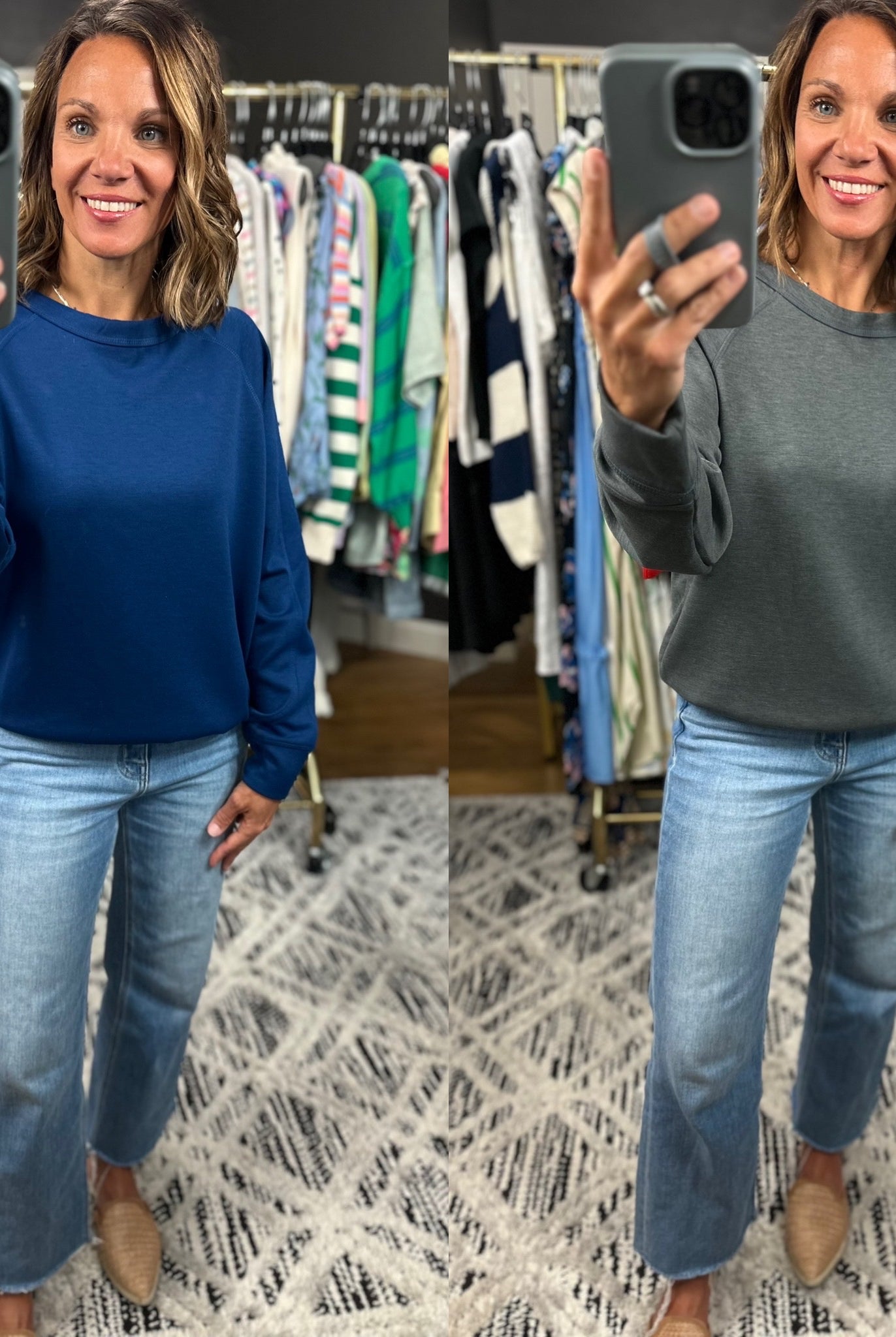 For The Better Scuba Crewneck Pullover-Sweaters-Zenana-Anna Kaytes Boutique, Women's Fashion Boutique in Grinnell, Iowa