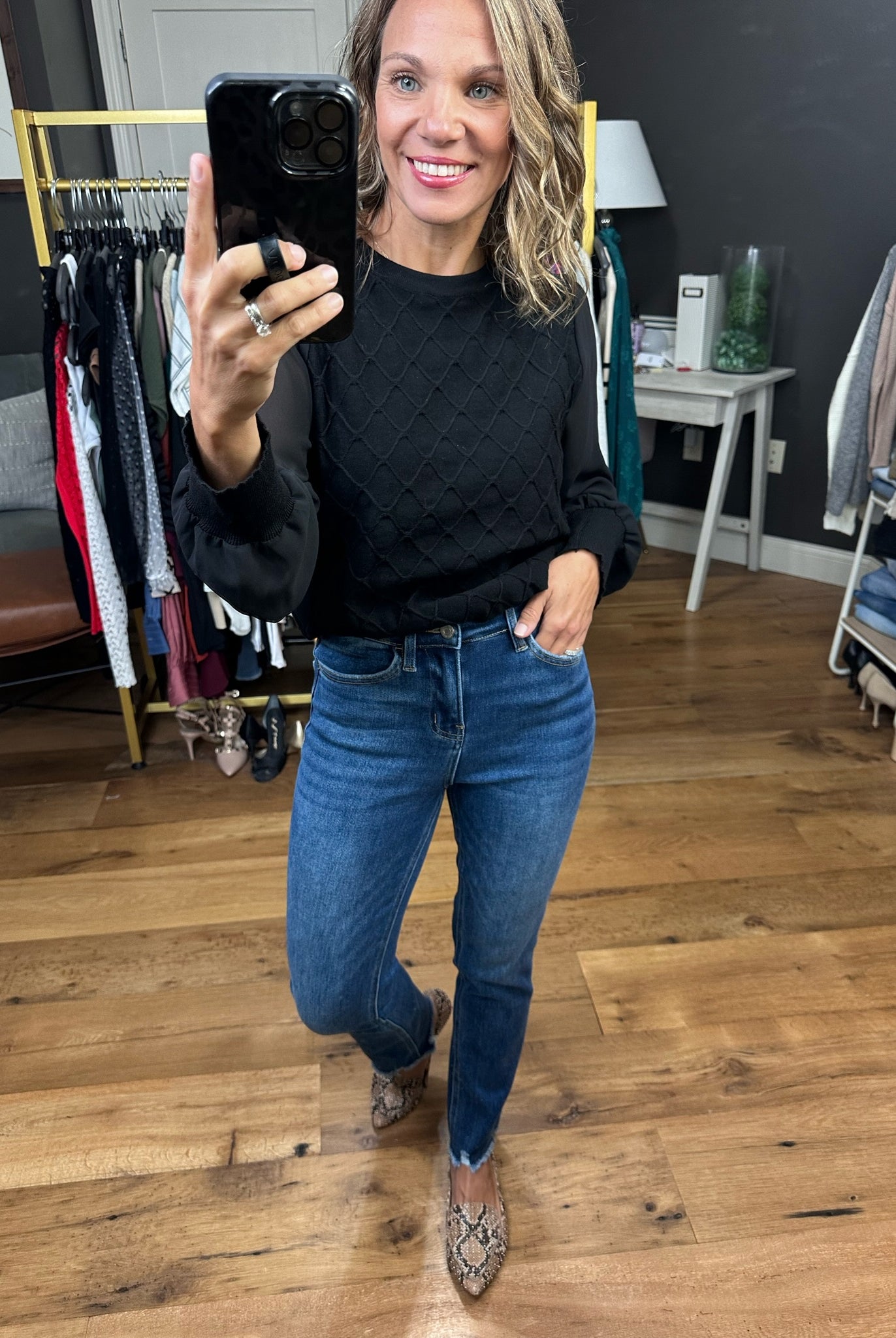 The Taylor High-Rise Stretch Slim Straight Denim-Jeans-Vervet T5911-Anna Kaytes Boutique, Women's Fashion Boutique in Grinnell, Iowa