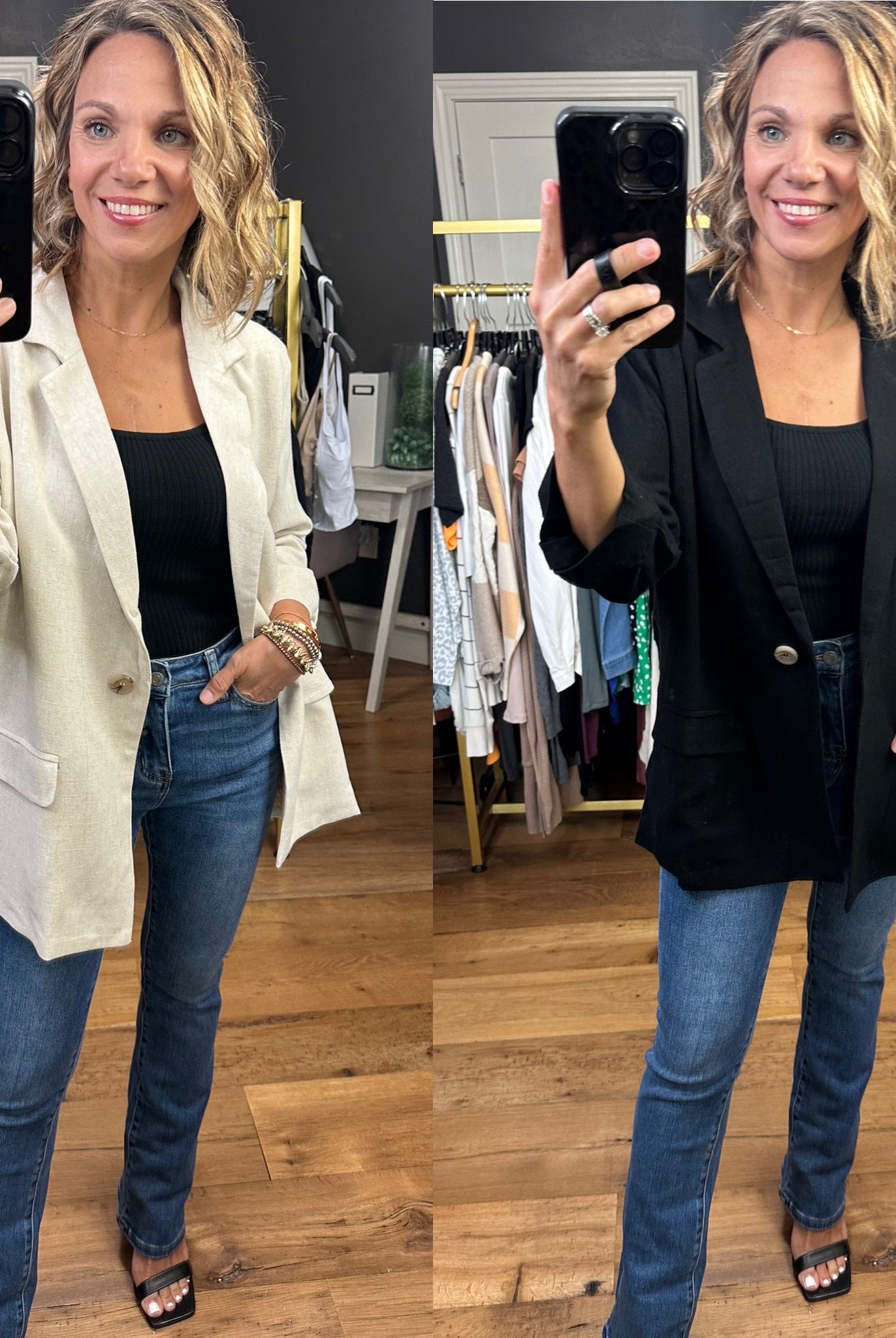 First Directions Linen Boyfriend Fit Blazer - Multiple Options-Blazers-Allie Rose-Anna Kaytes Boutique, Women's Fashion Boutique in Grinnell, Iowa