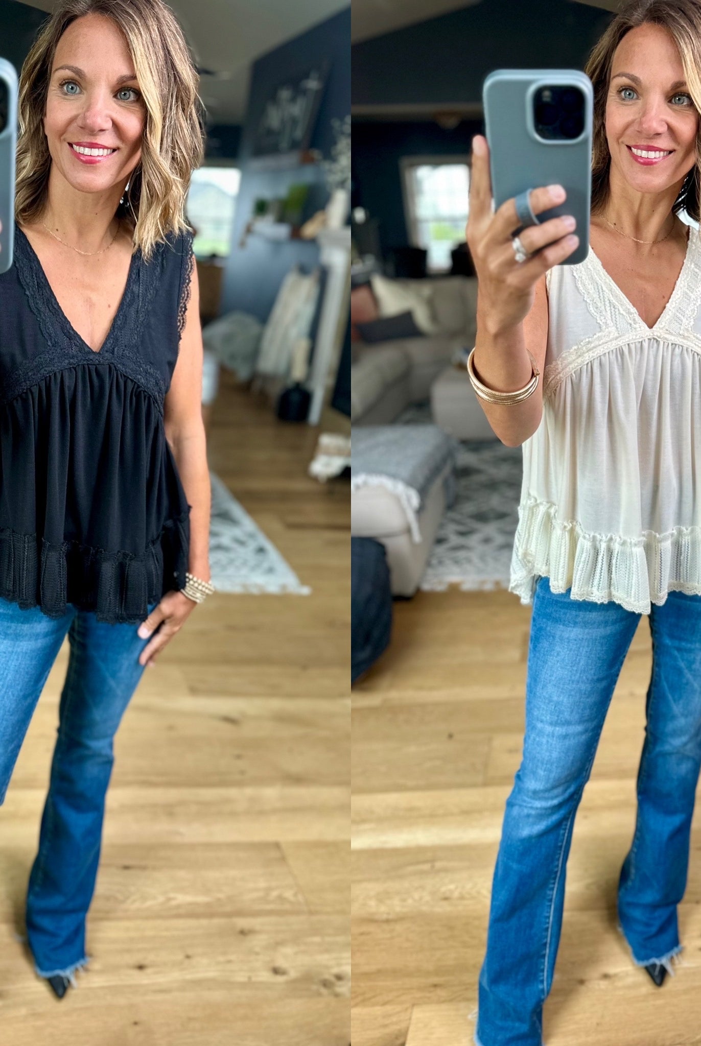 Now Is The Time Lace-Trim Top-POL YKt813-Anna Kaytes Boutique, Women's Fashion Boutique in Grinnell, Iowa