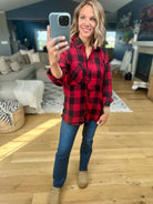 Find My Way Plaid Button-Down Top-Be Cool-Anna Kaytes Boutique, Women's Fashion Boutique in Grinnell, Iowa