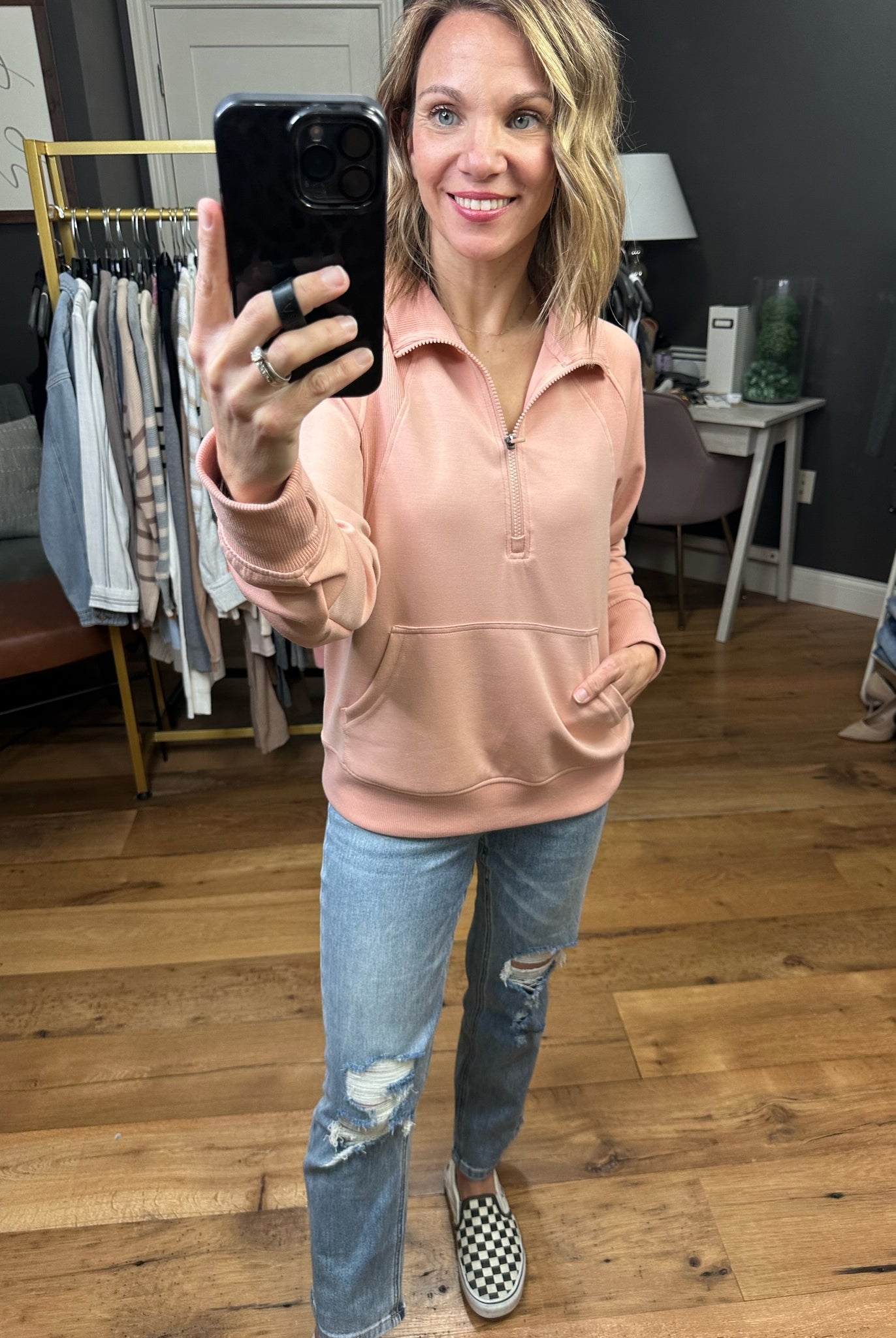 Other Than That Pocket Zip Pullover - Multiple Options-Sweaters-Thread & Supply J1620mskts-Anna Kaytes Boutique, Women's Fashion Boutique in Grinnell, Iowa