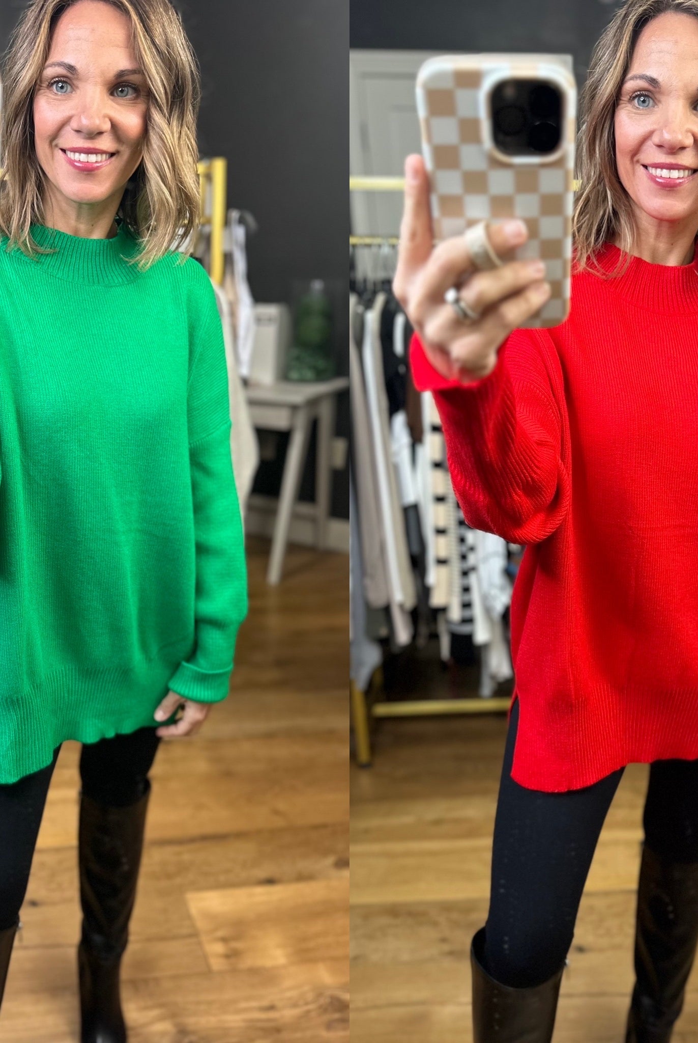 Quick Decision Ribbed Sweater With Side-Slit Detail - Multiple Options-Sweaters-Miracle-Anna Kaytes Boutique, Women's Fashion Boutique in Grinnell, Iowa