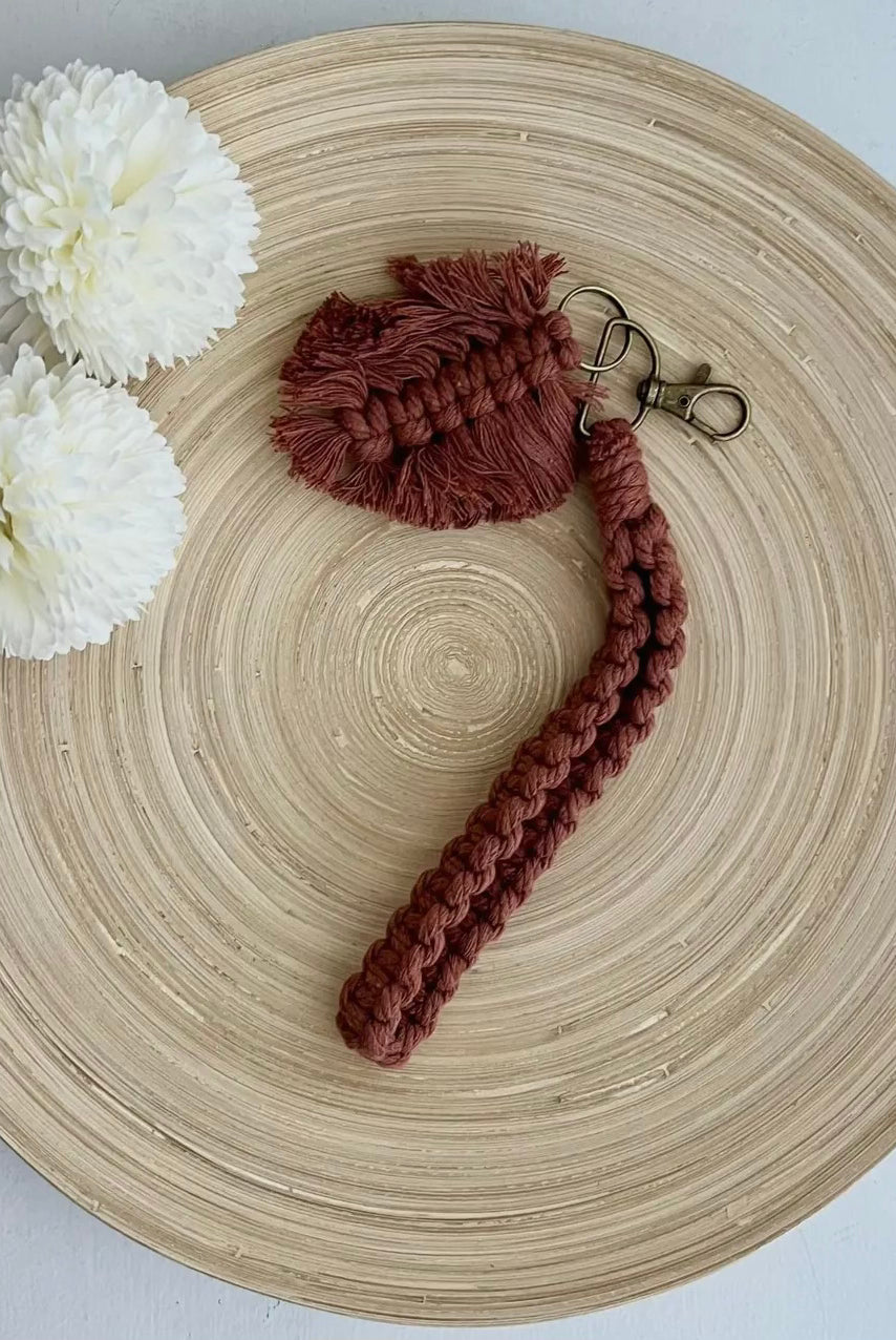 Boho Macrame Wristlet Keychain- Multiple Options-Keychains-Anna Kaytes Boutique-Anna Kaytes Boutique, Women's Fashion Boutique in Grinnell, Iowa