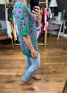 My Specialty Short Sleeve Knit - Green-Short Sleeves-Entro-Anna Kaytes Boutique, Women's Fashion Boutique in Grinnell, Iowa
