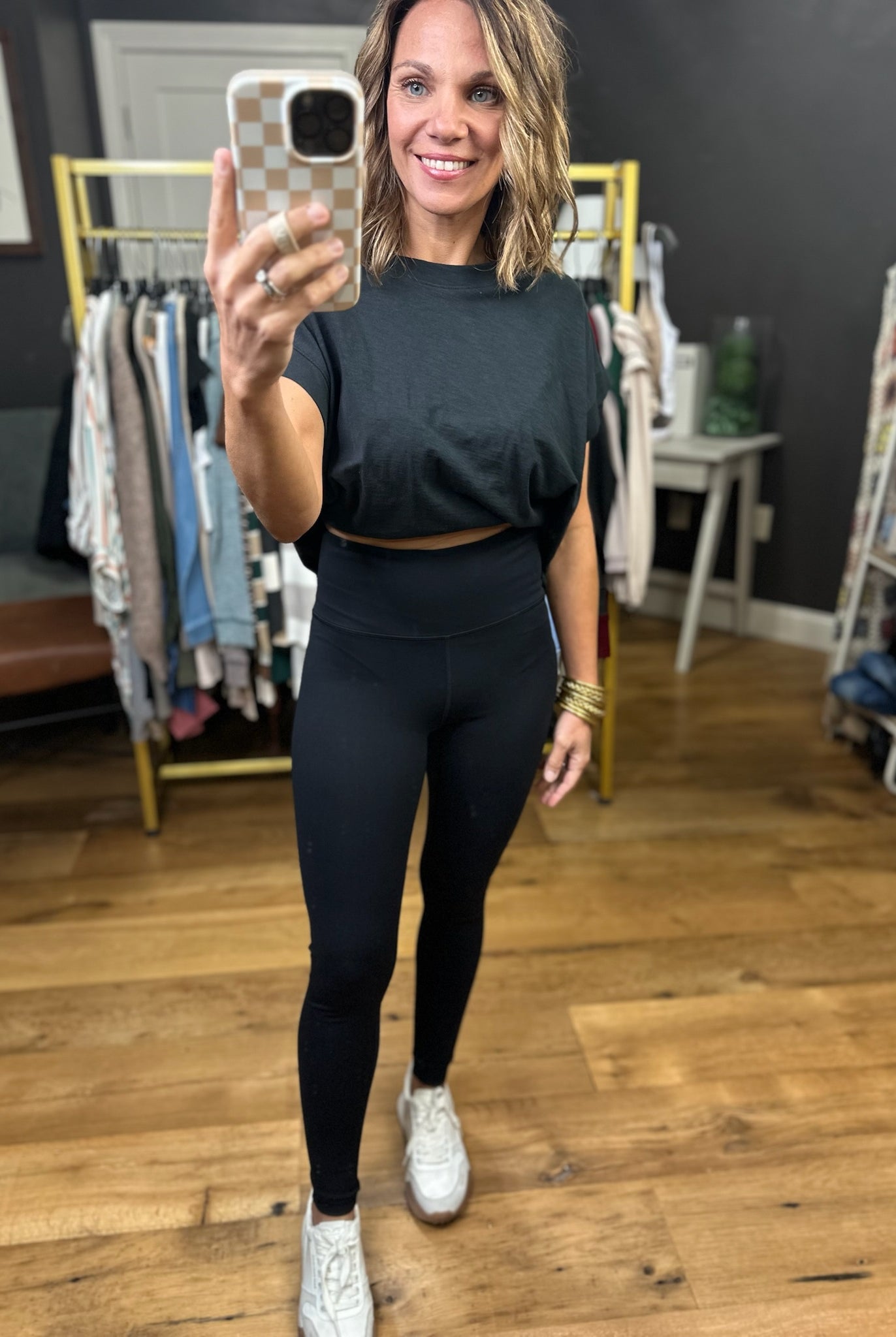 The Megan Butter Soft High-Waisted Legging - Black-Mono B-Anna Kaytes Boutique, Women's Fashion Boutique in Grinnell, Iowa