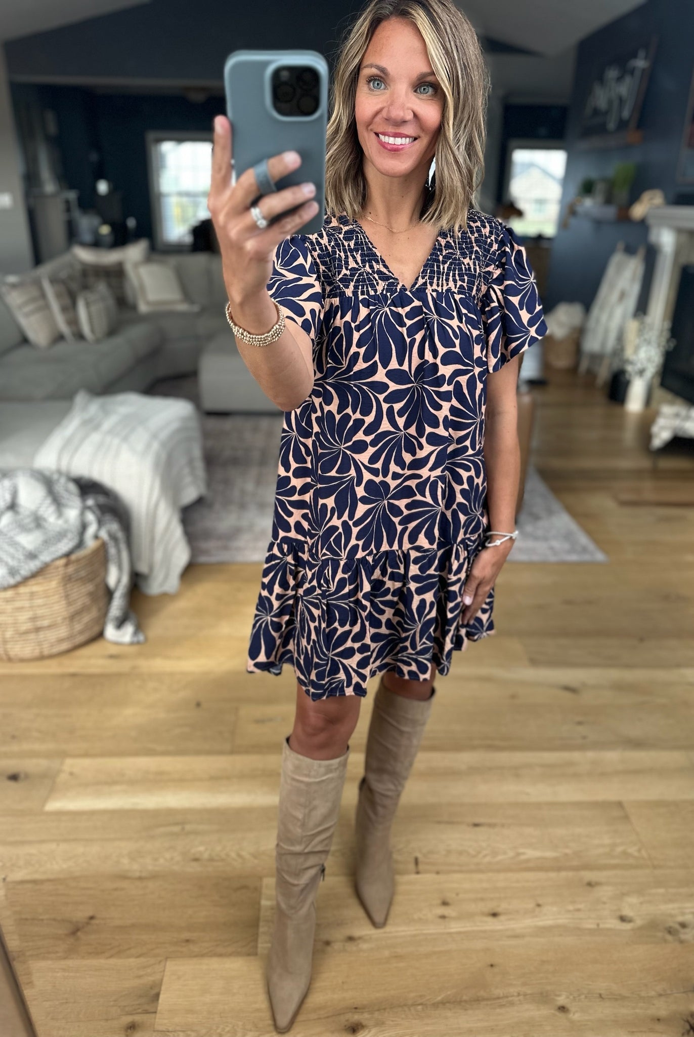 Everyday Icon Patterned Dress-Day & Moon-Anna Kaytes Boutique, Women's Fashion Boutique in Grinnell, Iowa