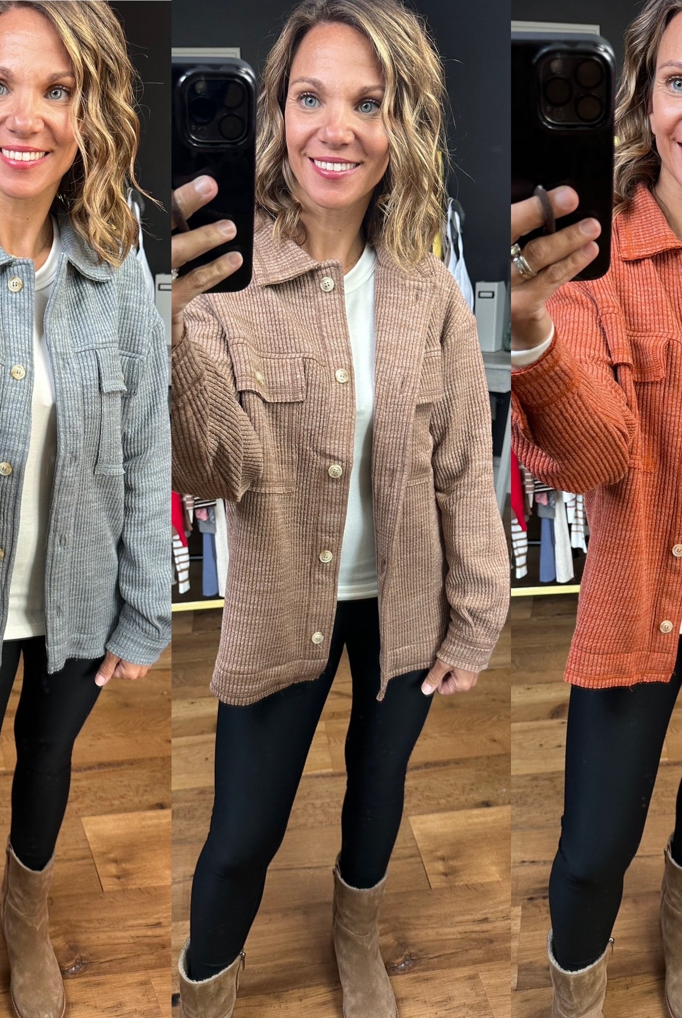 Perfect Pick Texture Shacket - Multiple Options-Staccato-Anna Kaytes Boutique, Women's Fashion Boutique in Grinnell, Iowa