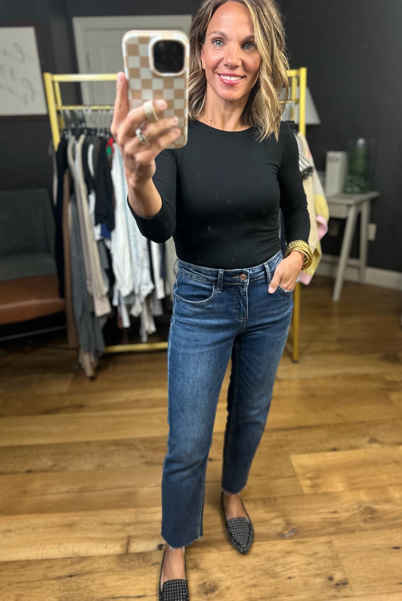 The Ruby Mid-Rise Straight Crop Denim-Jeans-Loveret-Anna Kaytes Boutique, Women's Fashion Boutique in Grinnell, Iowa