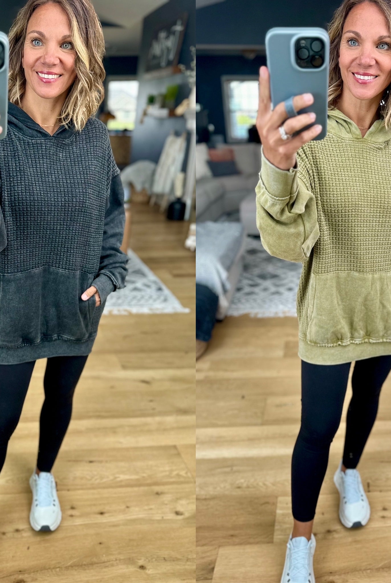 Full Of Fall Textured Vintage Hoodie-Mono B-Anna Kaytes Boutique, Women's Fashion Boutique in Grinnell, Iowa