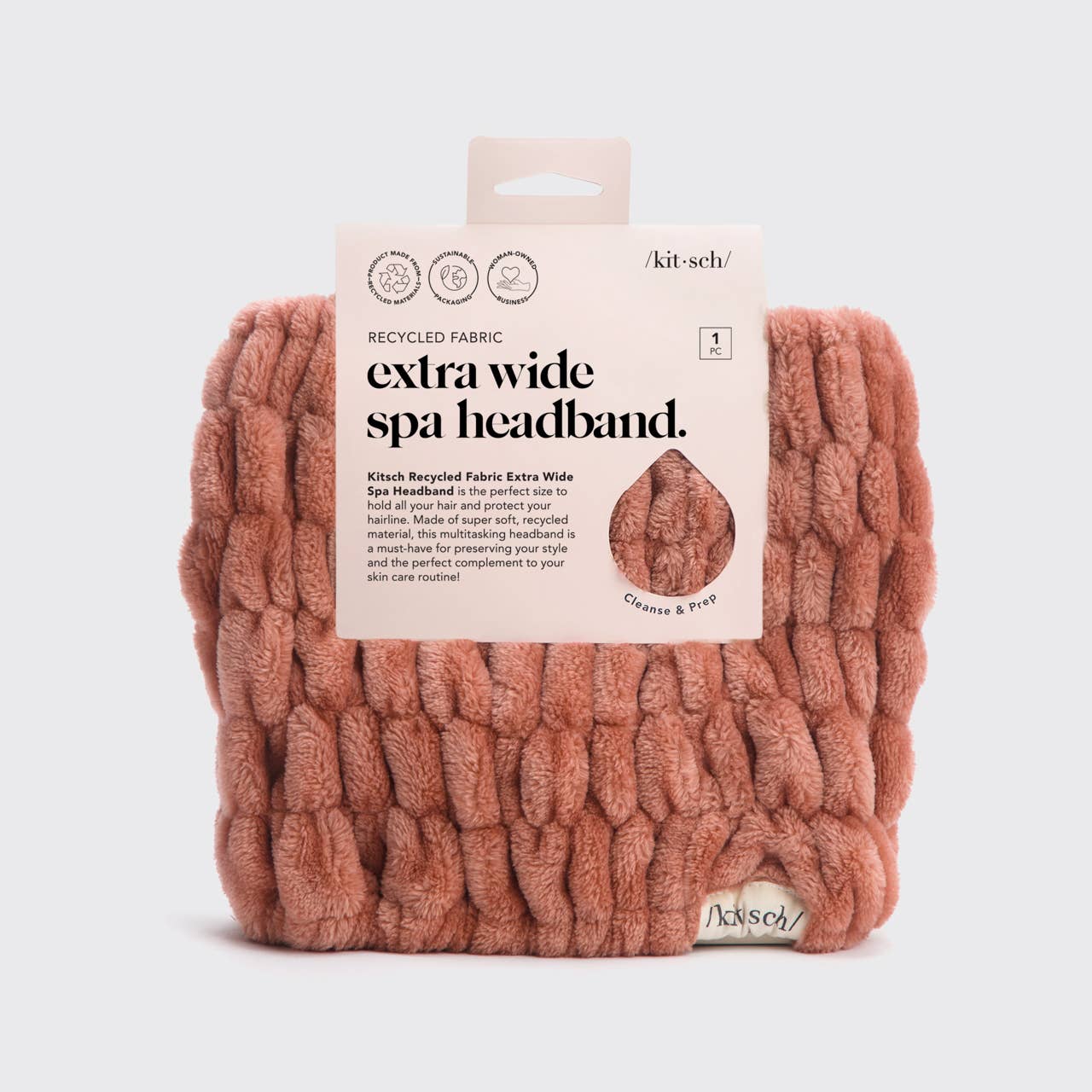 Extra Wide Spa Headband - Dusty Rose-Hair Accessories-KITSCH-Anna Kaytes Boutique, Women's Fashion Boutique in Grinnell, Iowa