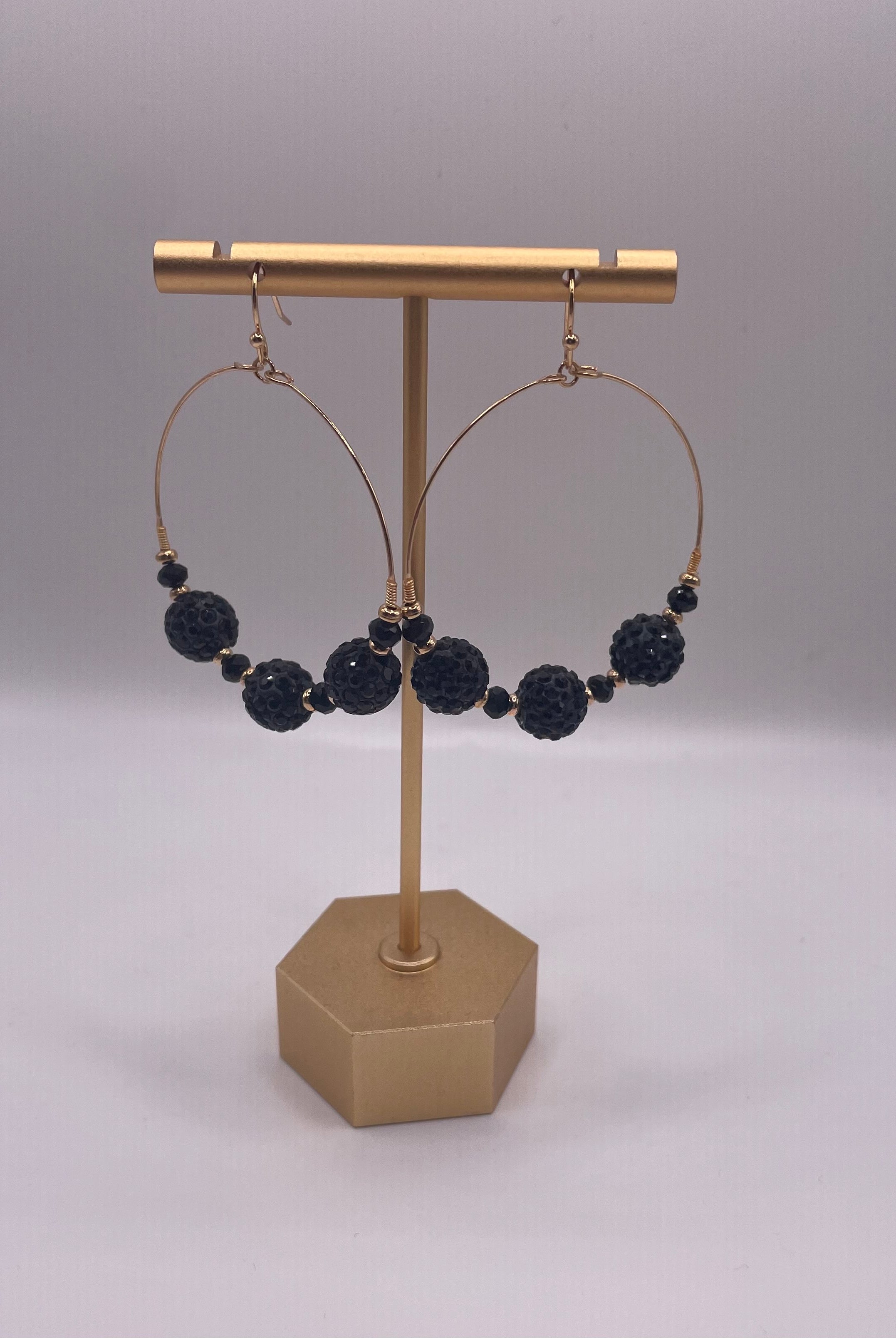 Riley Large Beaded Earrings-Earrings-Anna Kaytes Boutique-Anna Kaytes Boutique, Women's Fashion Boutique in Grinnell, Iowa