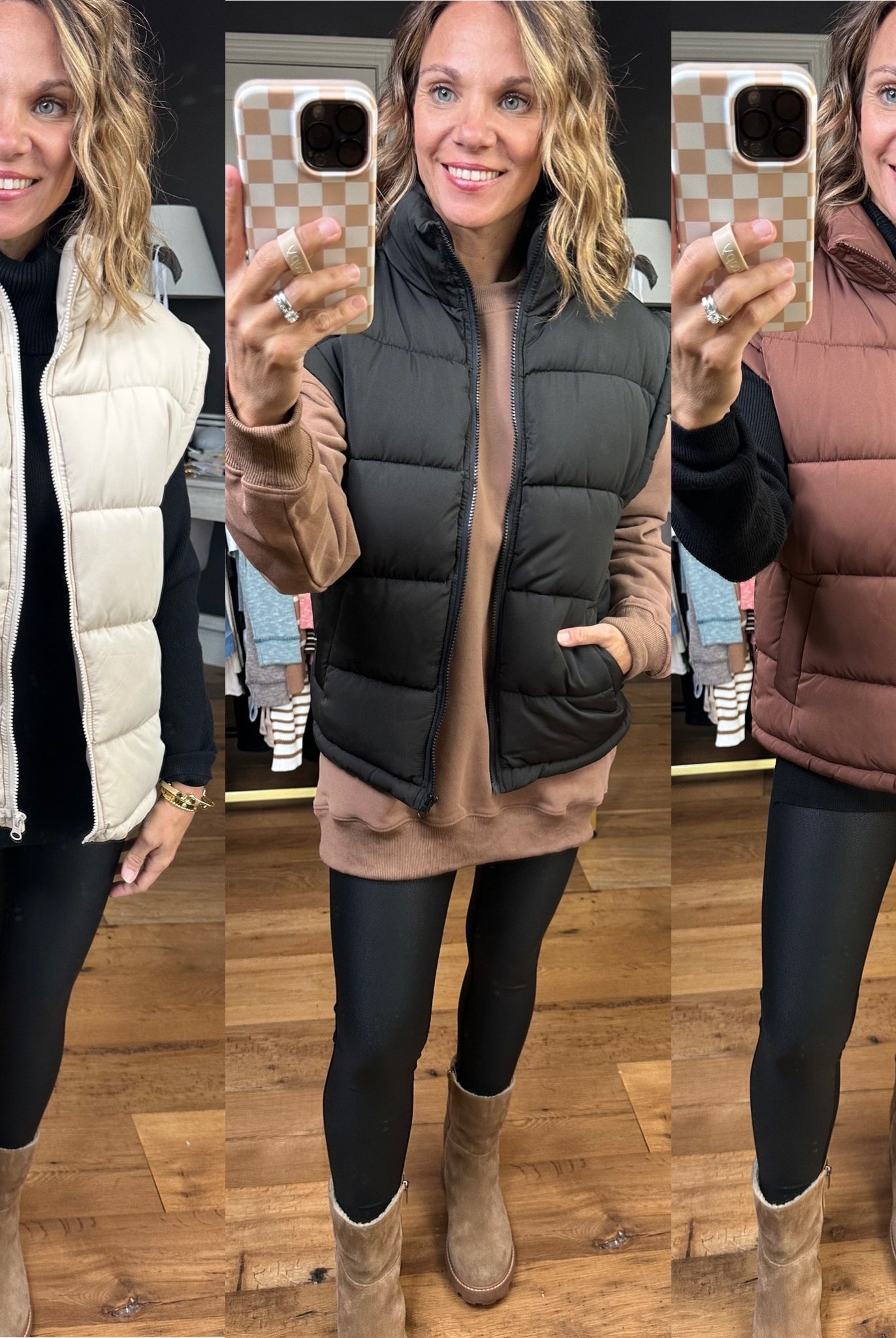 The Jessica Puffer Vest - Multiple Options-Very J-Anna Kaytes Boutique, Women's Fashion Boutique in Grinnell, Iowa