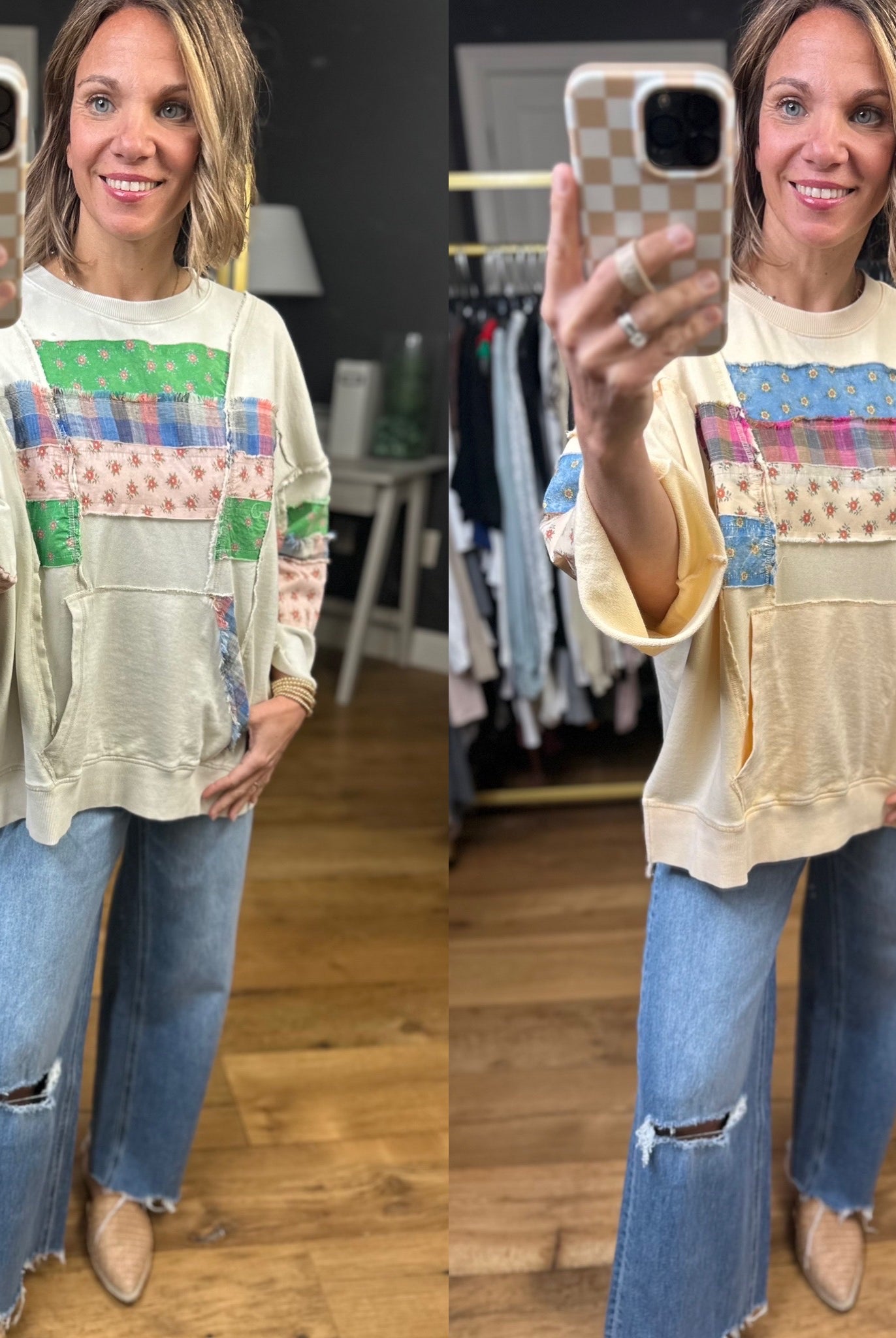 Looking Ahead Quilted Top-Easel-Anna Kaytes Boutique, Women's Fashion Boutique in Grinnell, Iowa