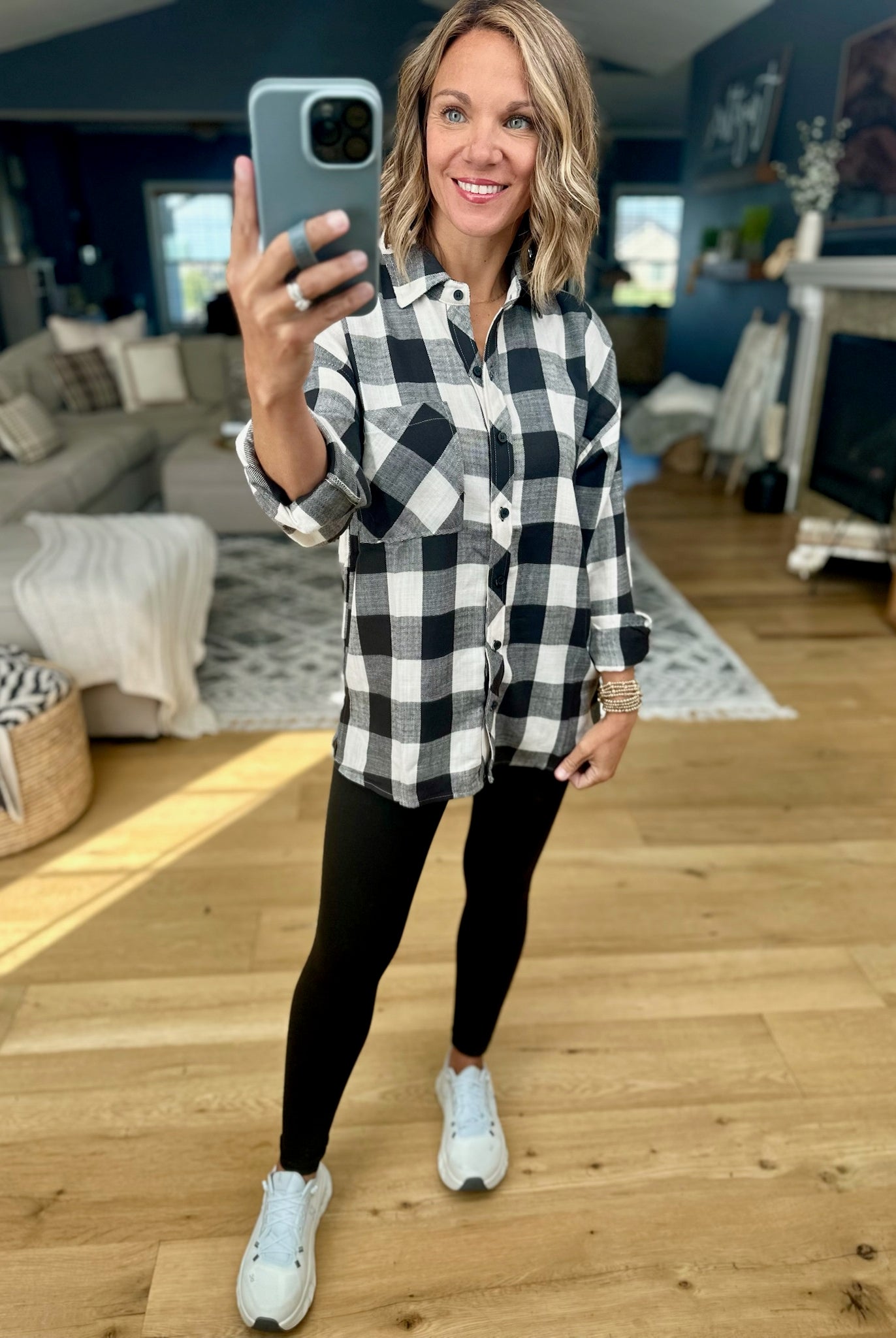 Find My Way Plaid Button-Down Top-Be Cool-Anna Kaytes Boutique, Women's Fashion Boutique in Grinnell, Iowa