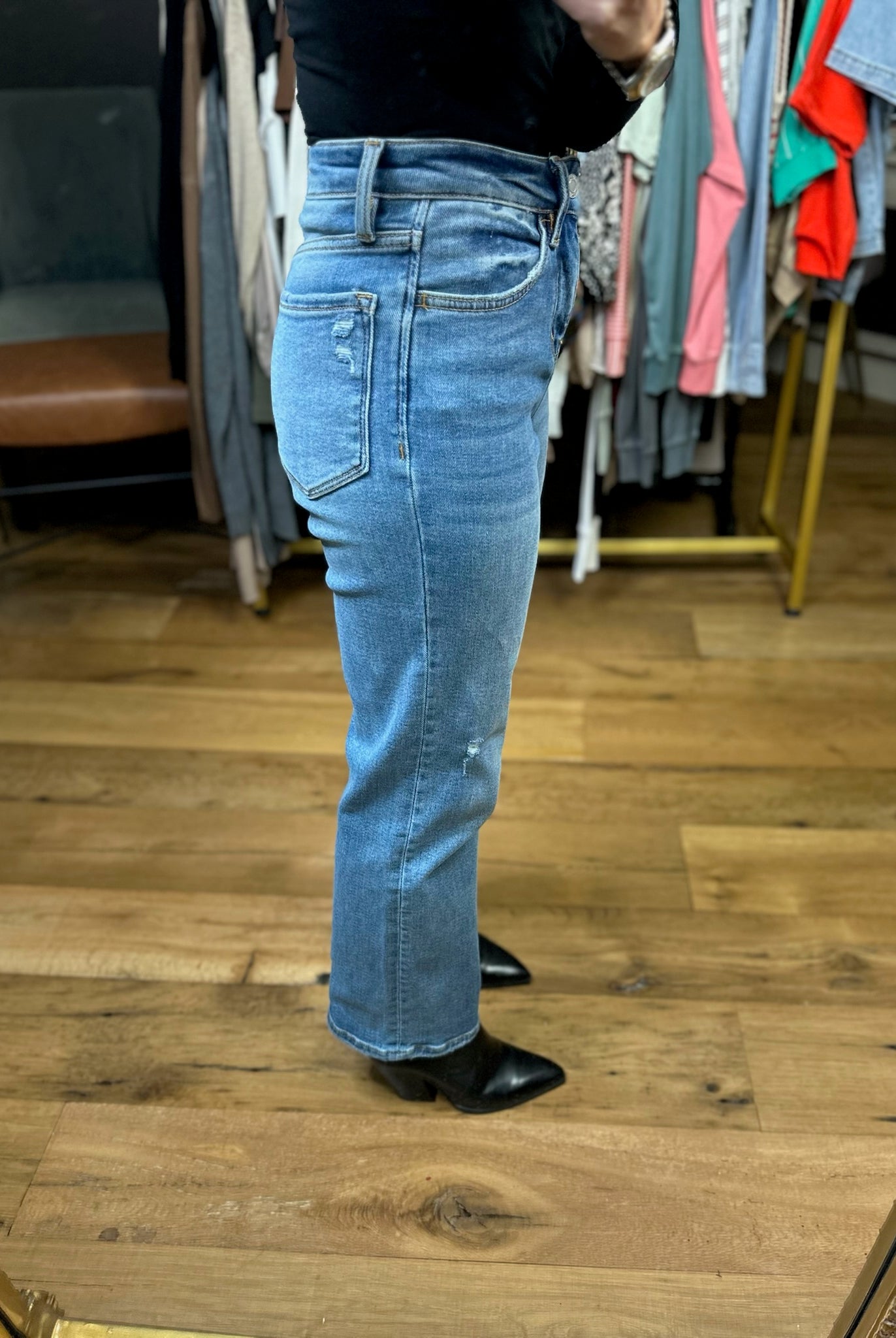 The Miley High Rise Ankle Slim Wide Leg Denim-Vervet-Anna Kaytes Boutique, Women's Fashion Boutique in Grinnell, Iowa