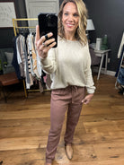 Simple Ways Lightweight Sweater - Light Beige-Sweaters-Be Cool 64088-Anna Kaytes Boutique, Women's Fashion Boutique in Grinnell, Iowa