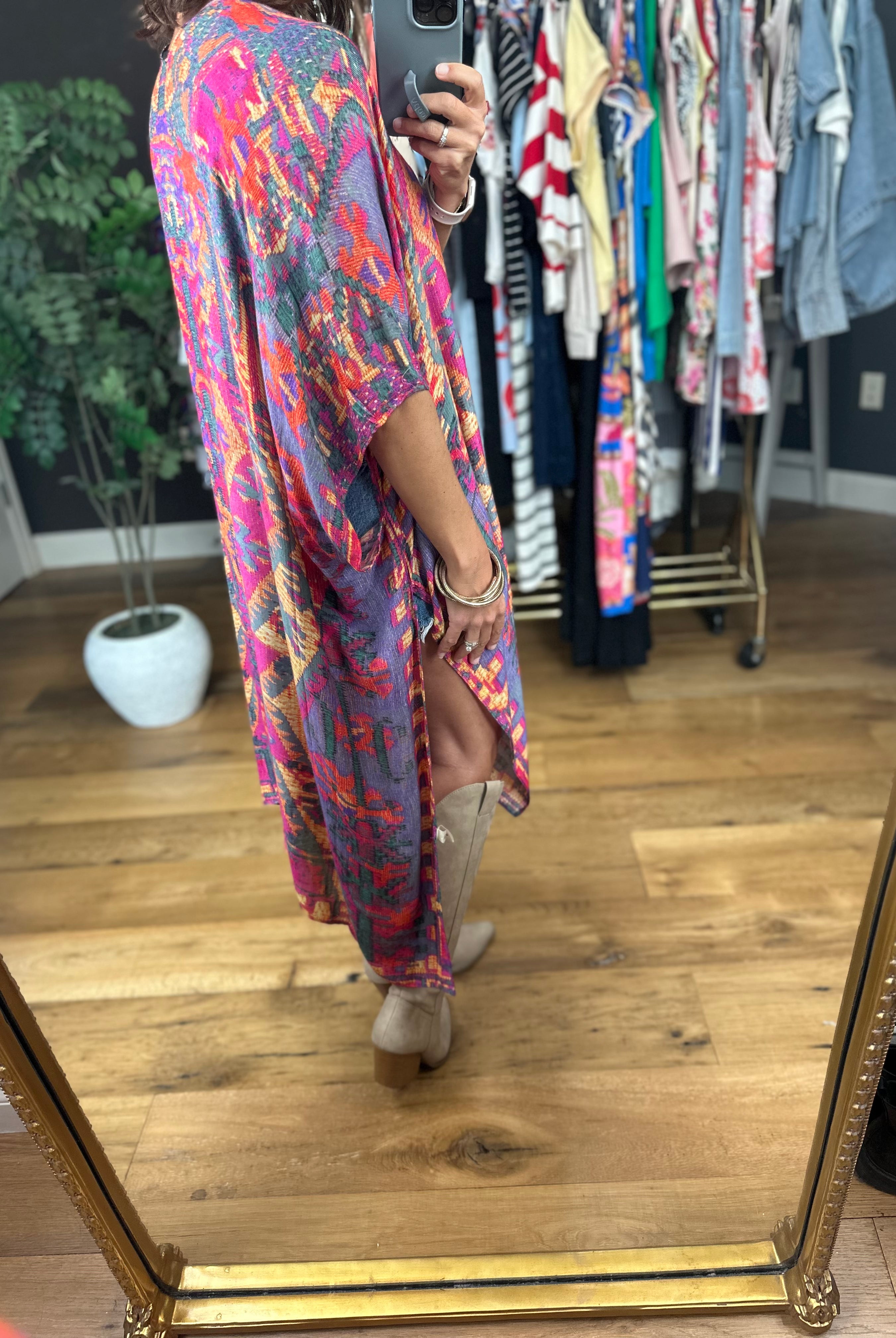 Right Here In Paradise Kimono - Multi-Urbanista-Anna Kaytes Boutique, Women's Fashion Boutique in Grinnell, Iowa