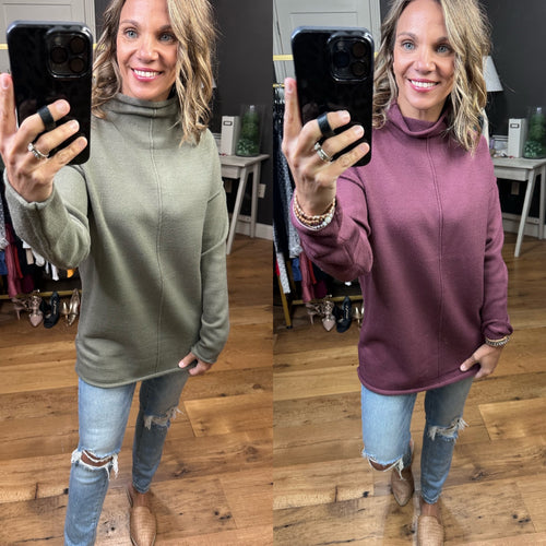 The Right Decision Mock-Neck Sweater - Multiple Options-Be Cool 63745-Anna Kaytes Boutique, Women's Fashion Boutique in Grinnell, Iowa