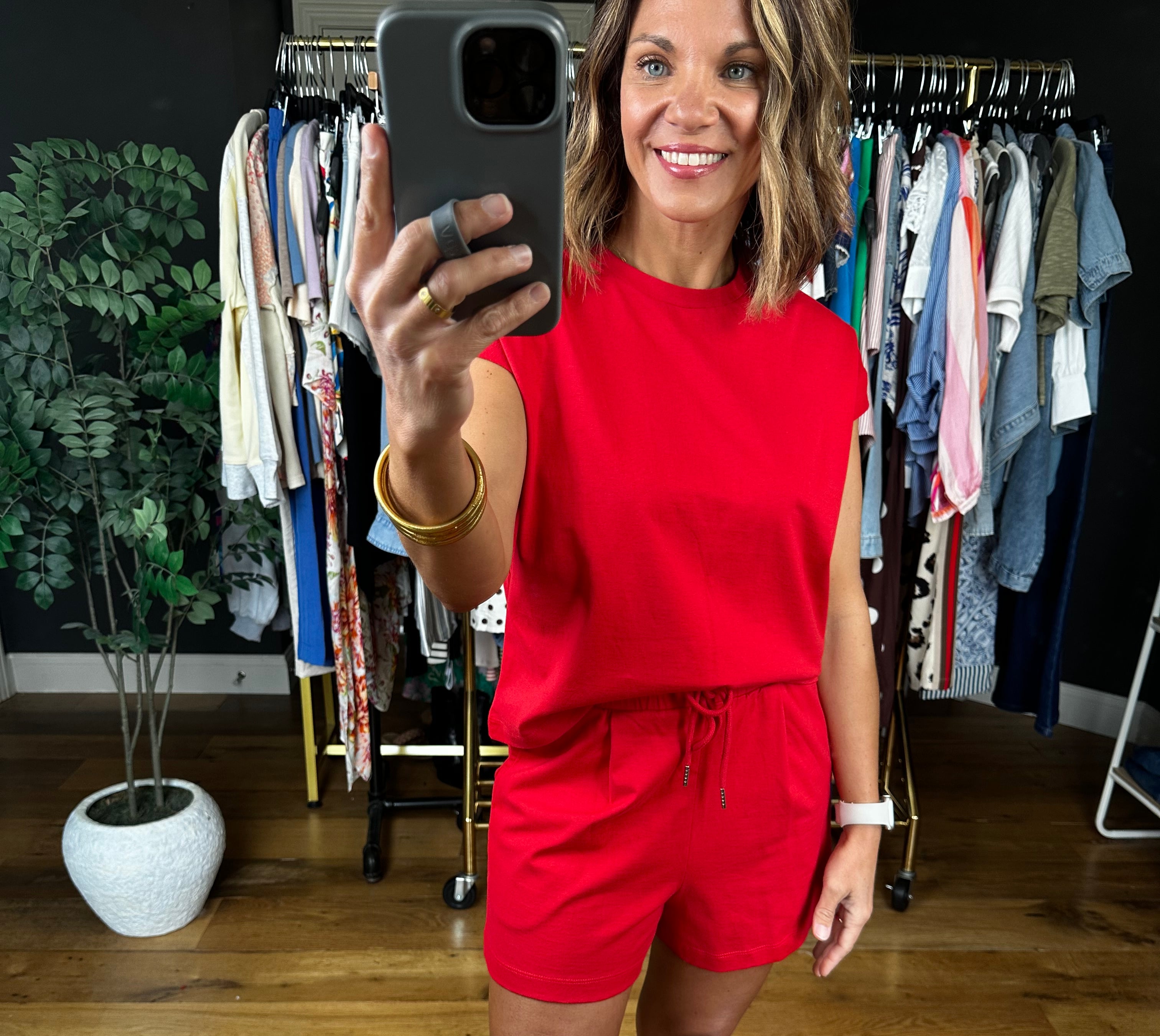Loved In 2-Piece Set-Short Sleeves-Double Zero-Anna Kaytes Boutique, Women's Fashion Boutique in Grinnell, Iowa