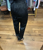 Go My Way Satin High-Waisted Pant - Black-Pants-Skies Are Blue 74145-Anna Kaytes Boutique, Women's Fashion Boutique in Grinnell, Iowa