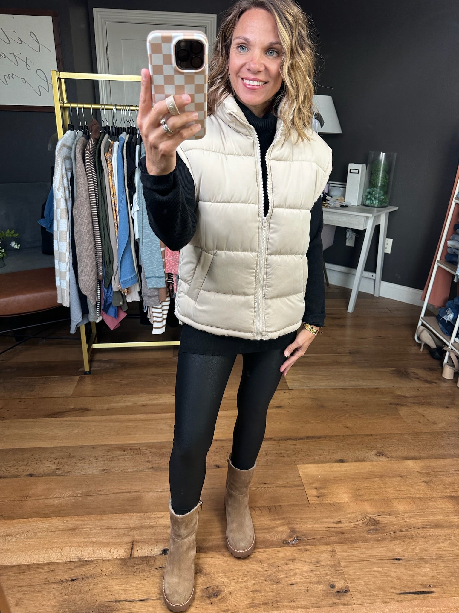 The Jessica Puffer Vest - Multiple Options-Very J-Anna Kaytes Boutique, Women's Fashion Boutique in Grinnell, Iowa