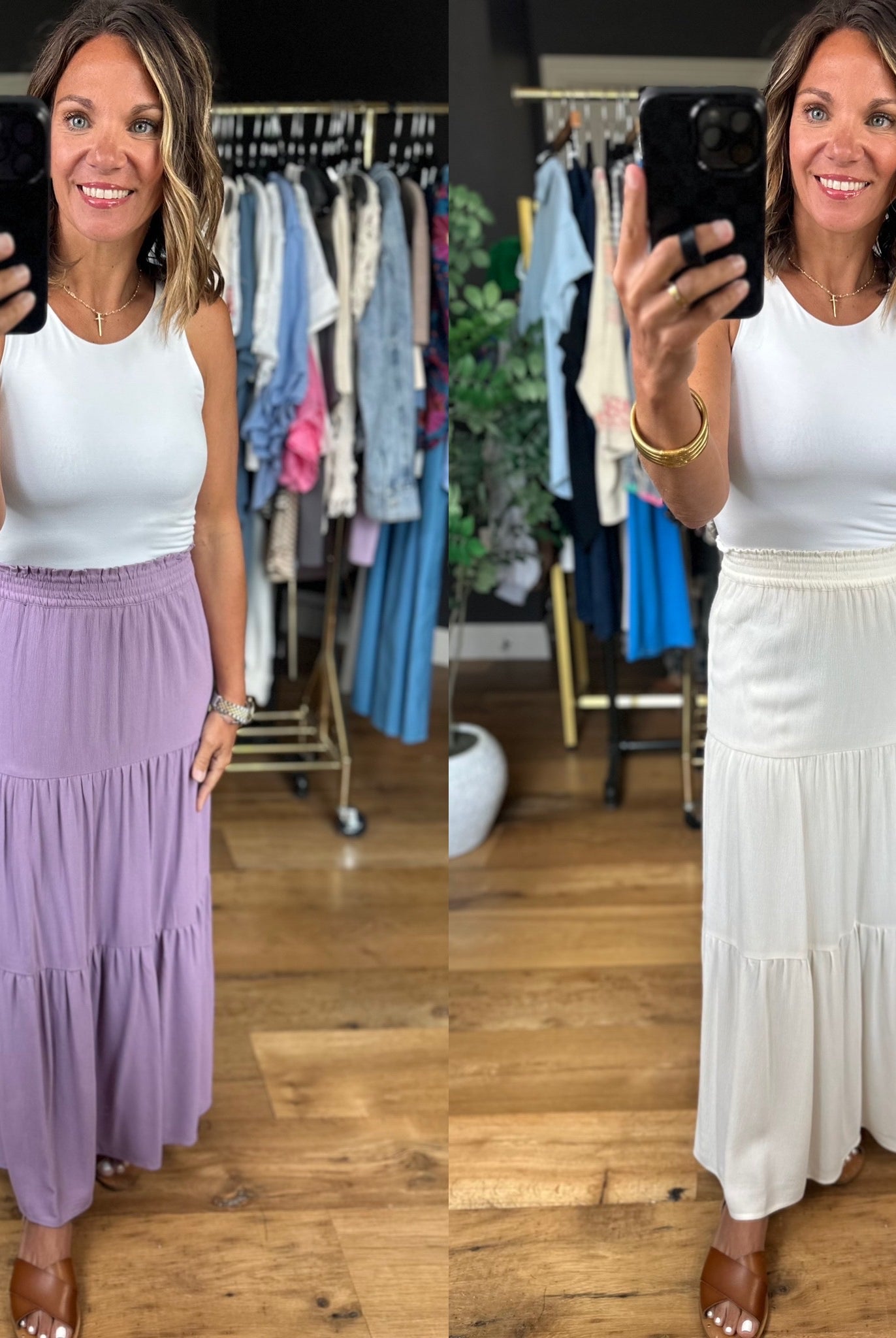 Lover's Lane Tiered Maxi Skirt-Skirts-Be Cool-Anna Kaytes Boutique, Women's Fashion Boutique in Grinnell, Iowa