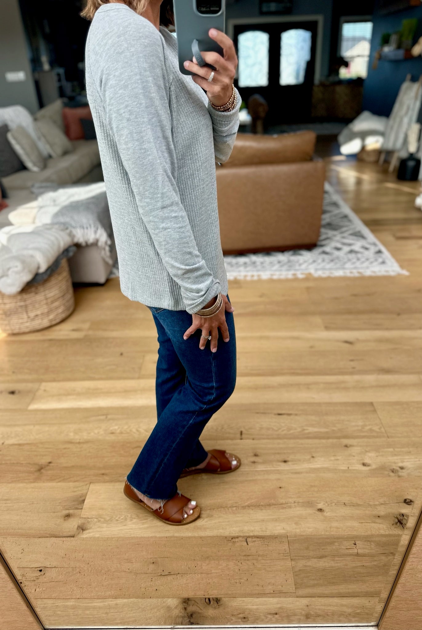 Cutting It Close Ribbed Long Sleeve Top-Staccato-Anna Kaytes Boutique, Women's Fashion Boutique in Grinnell, Iowa