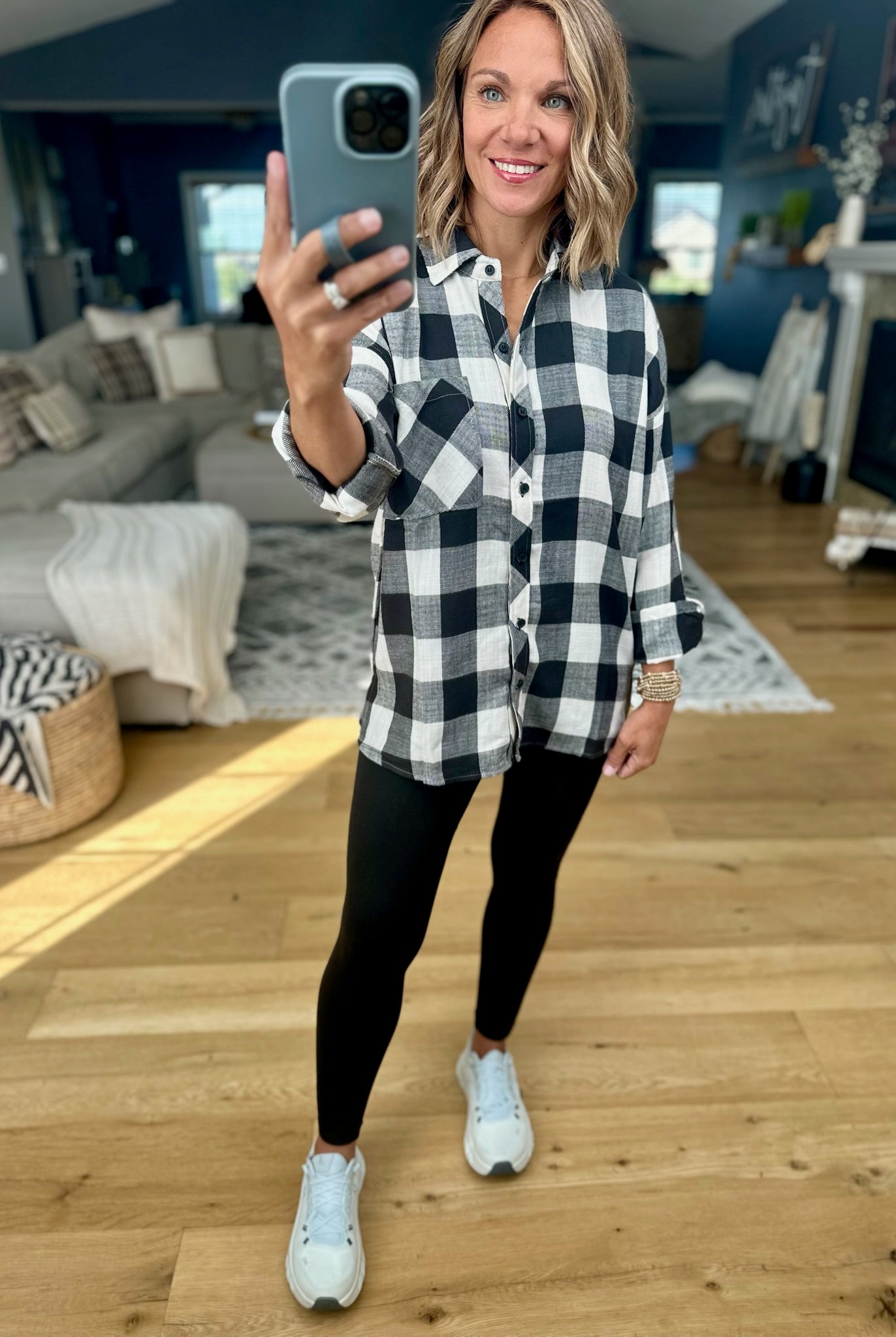 Find My Way Plaid Button-Down Top-Be Cool-Anna Kaytes Boutique, Women's Fashion Boutique in Grinnell, Iowa