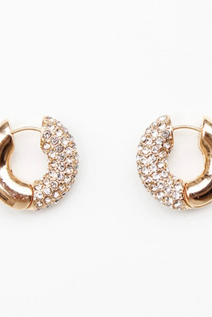 Rhinestone Huggie Earrings- Multiple Options-Earrings-Joia RAE-4081-Anna Kaytes Boutique, Women's Fashion Boutique in Grinnell, Iowa