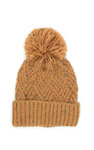 Speckled Knit Pom Pom Beanie- Multiple Options-Beanies-Joia MH-0078-Anna Kaytes Boutique, Women's Fashion Boutique in Grinnell, Iowa