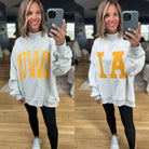 IOWA Reversible Mock-Neck Sweatshirt-Bucketlist-Anna Kaytes Boutique, Women's Fashion Boutique in Grinnell, Iowa